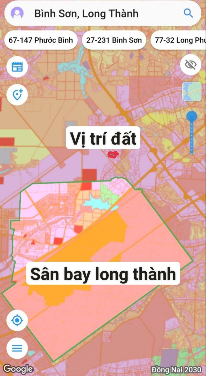 Bán 1,4ha đất 2 mặt tiền xã bình an gần sân bay long thành đồng nai