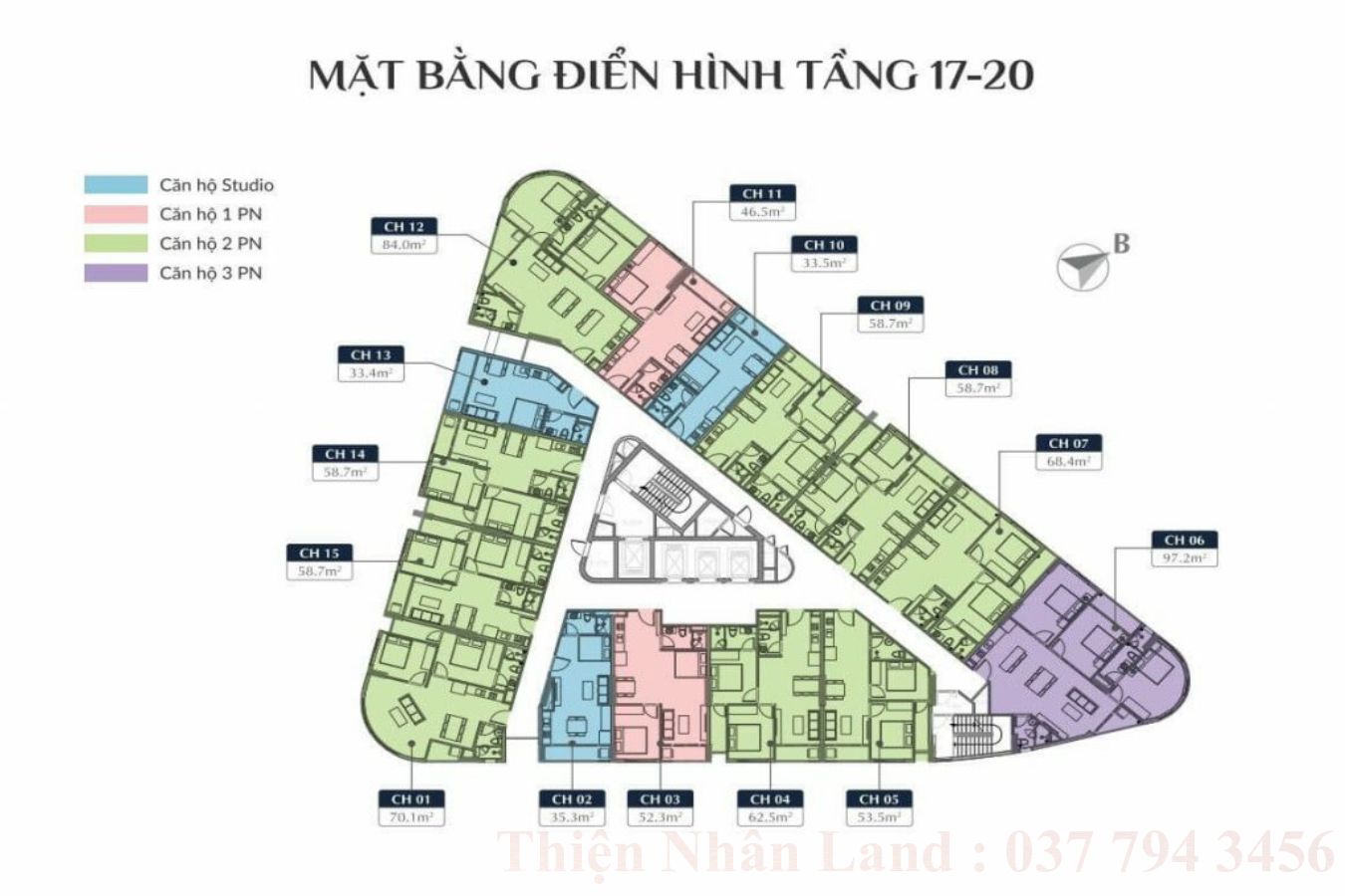 Cần bán Căn hộ chung cư dự án Vina2 Panorama Quy Nhơn, Diện tích 47m², Giá 1064 Triệu 2