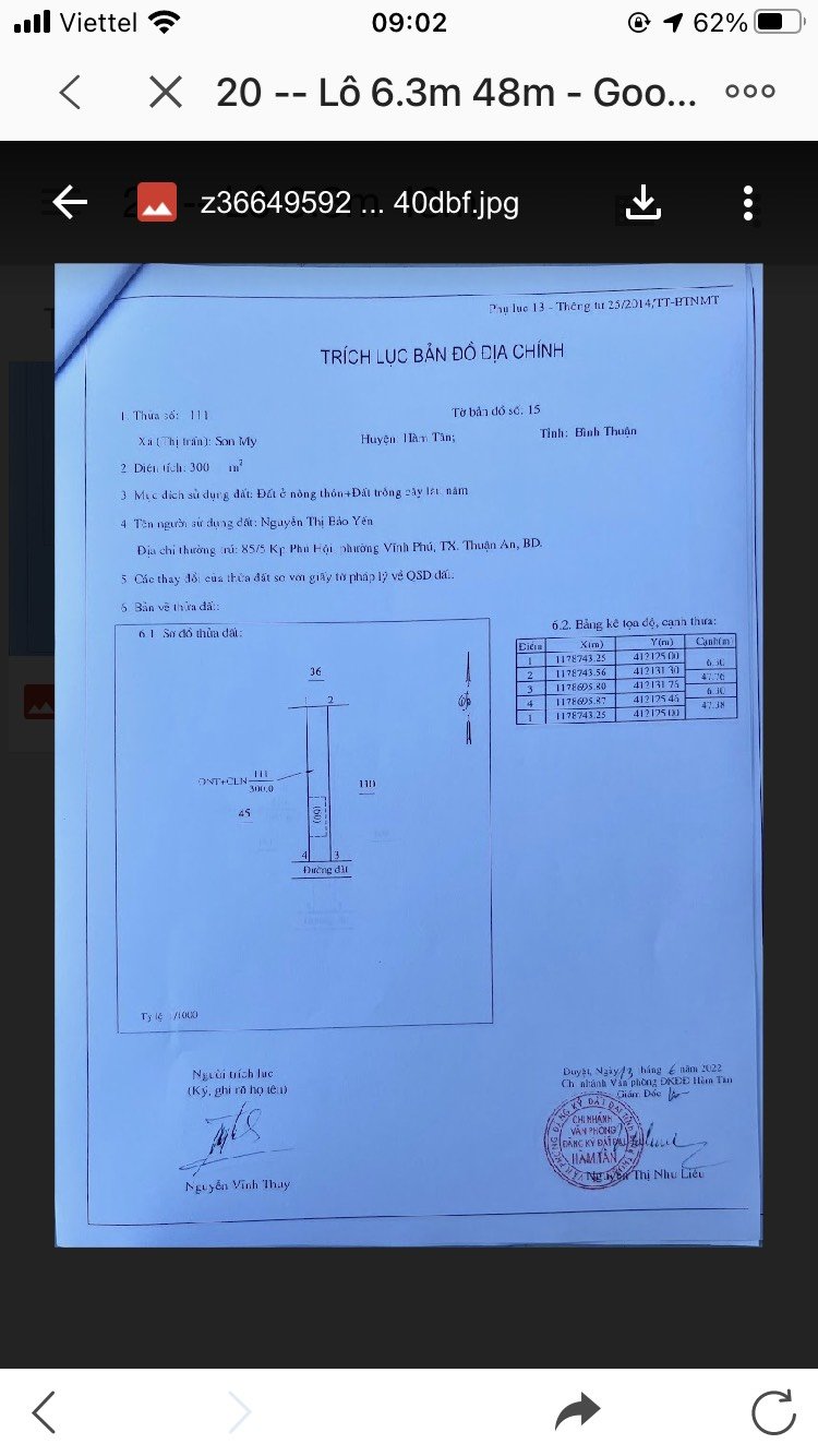 CỰC HIẾM lô đất 6.3x48m view biển có 60 THỔ CƯ sở hữu sổ hồng vĩnh viễn!!! 2