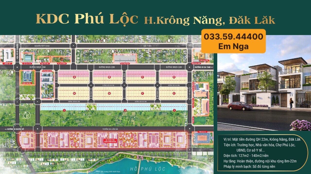 Bán đất xã Phú Lộc full thổ cư, cạnh trung tâm hành chính mới Đăk Lăk 2