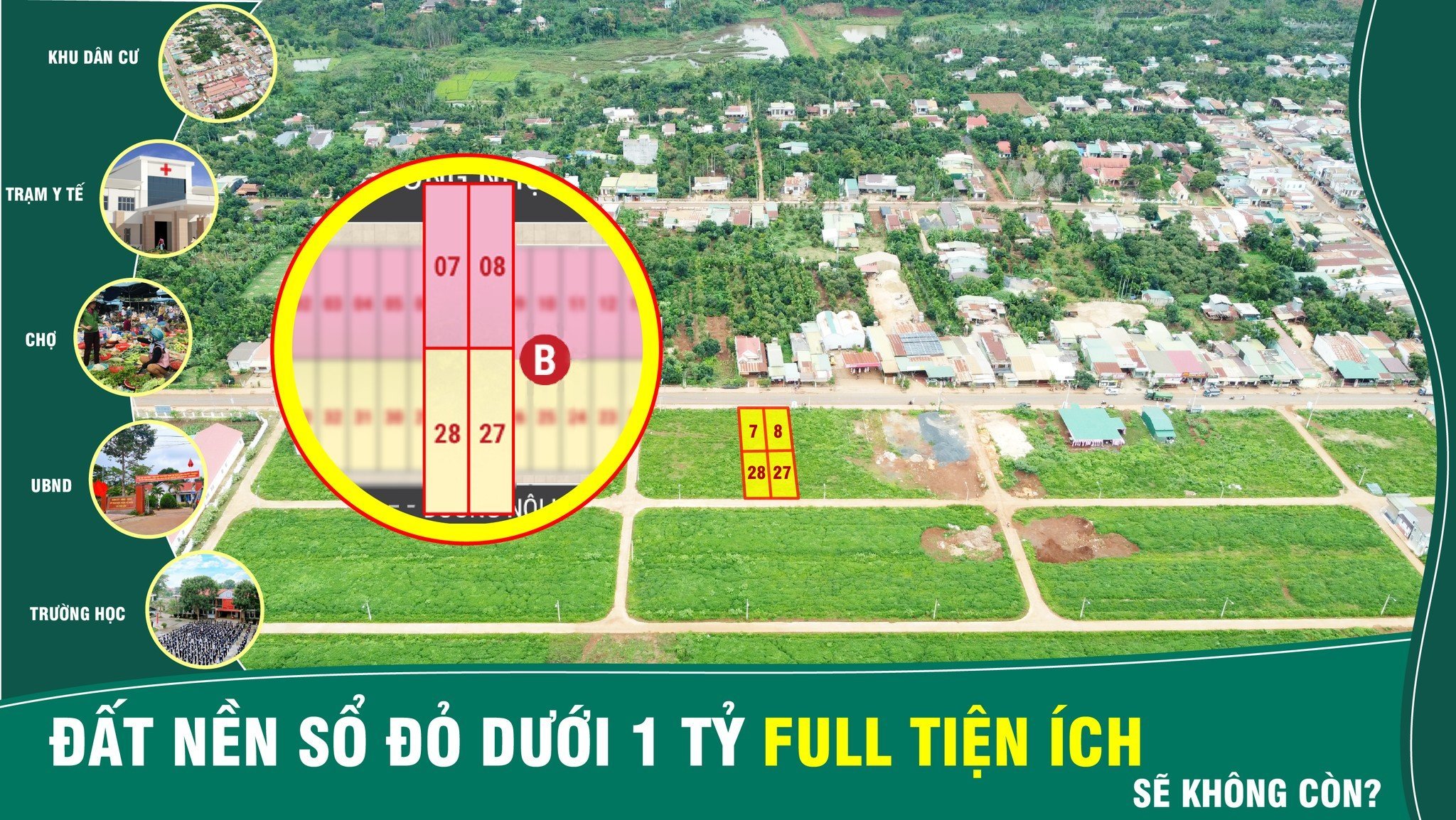 Bán 132m2 đất ở đã có sổ ven Buôn Mê Thuột chỉ 899tr/nền, sát chợ Phú Lộc 4