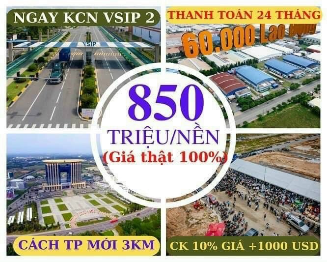 Đất nền HOT nhất thời điểm hiện tại, VSip2 Giá rẻ.