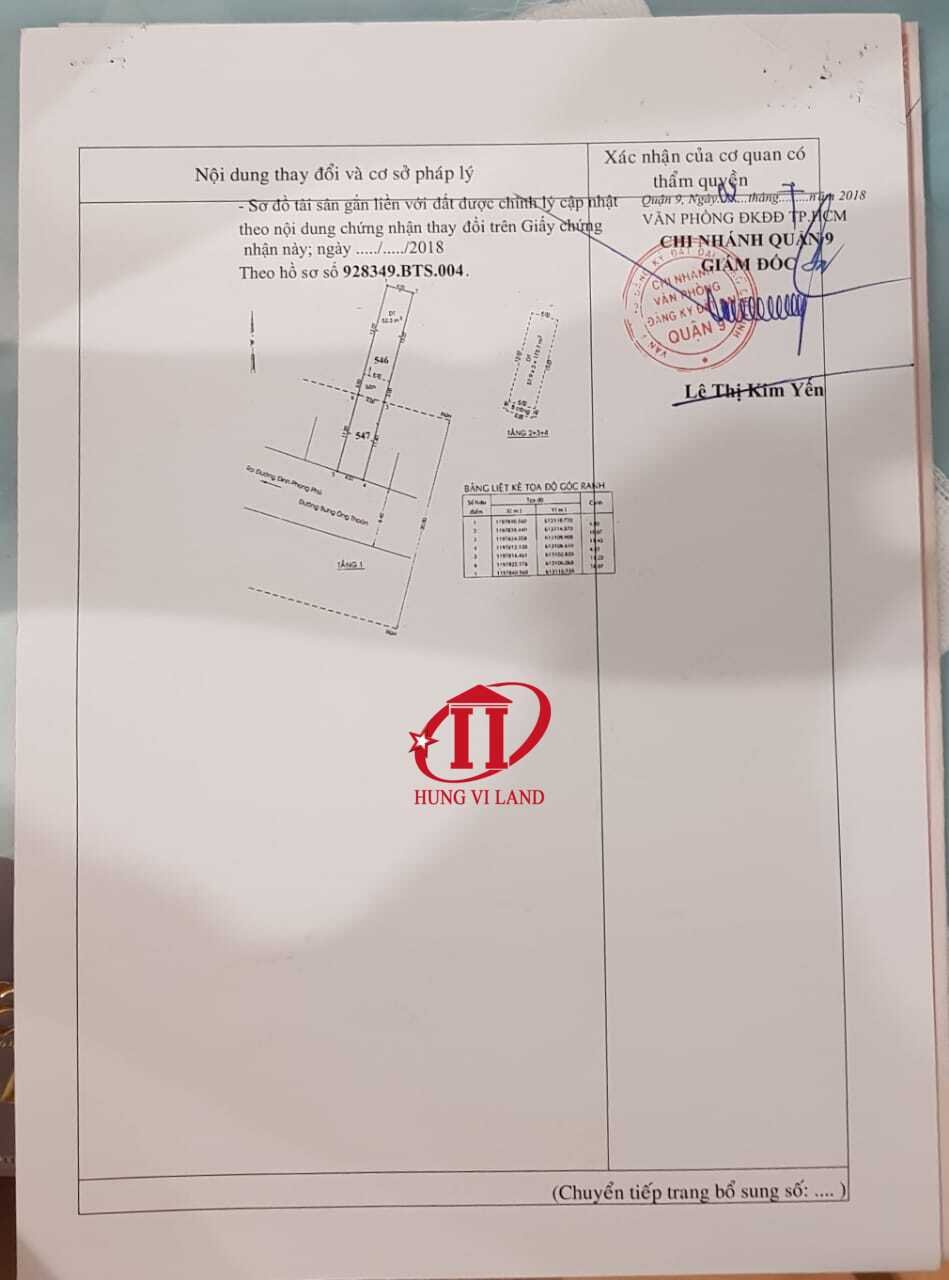 BDS Hùng Vĩ Land [NC] Khách sạn MTKD Bưng Ô Thoàn Q9 12.5 tỉ 18/11/2022 5