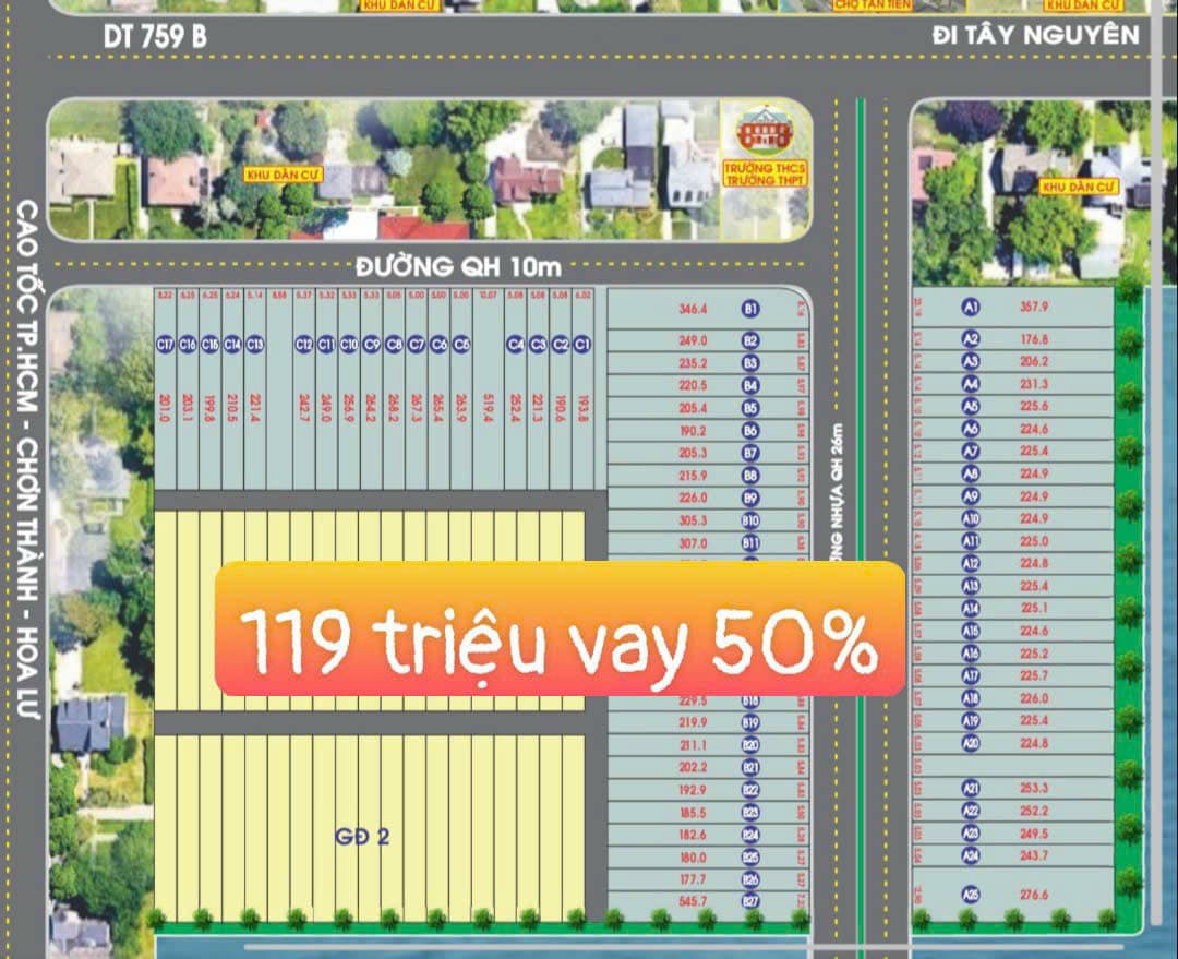 Cần bán Đất đường ĐT 759B, Xã Tân Tiến, Diện tích 250m², Giá Thương lượng 10