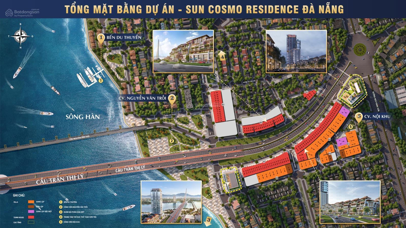 Cần bán Căn hộ chung cư dự án Sun Cosmo Residence, Diện tích 50m², Giá 3 Tỷ 3