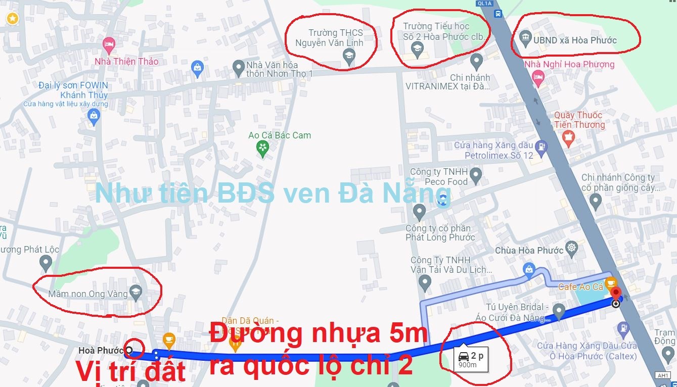 1. Bán lô đất Hòa Phước, Đà Nẵng mặt tiền đường nhựa 5m giá 1.1x tỷ, hơn 100m2 4