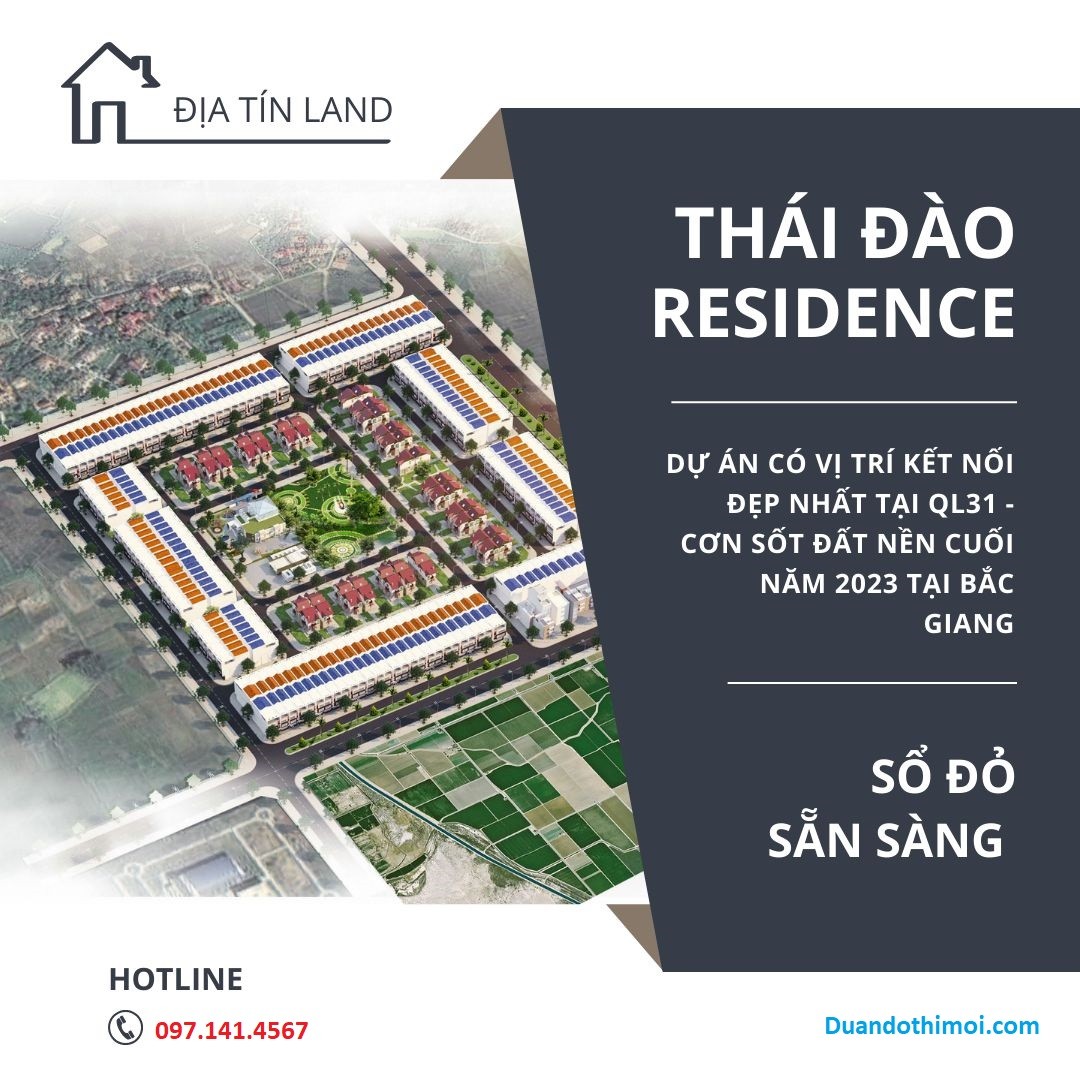 Bán Xuất ngoại giao Đất nền GIÁ RẺ dự án Thái Đào Residence Thôn Mầu – Mặt đường Ql 31 3