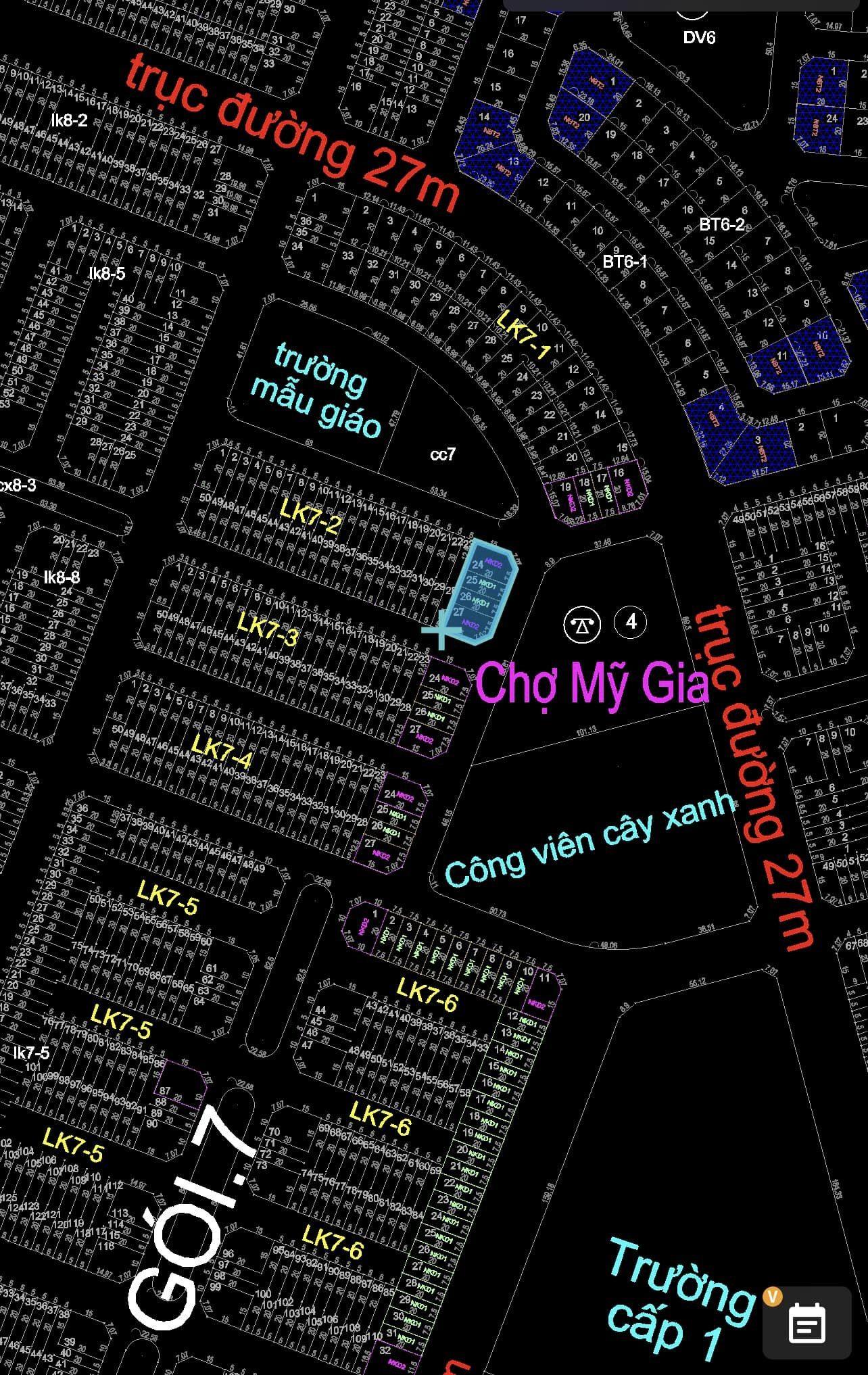 Lô Góc Hướng đông nam rẻ nhất Khu Đô Thị Mỹ Gia Gói 7, Nha Tranggiá chỉ: 29 tr/m2 bao ép cọc 2