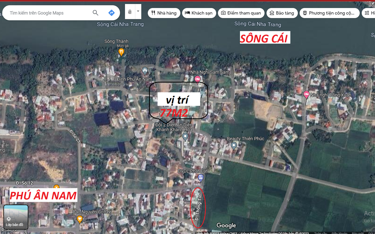 Cần bán lô đất Xã Diên An Huyện Diên Khánh, cách đại lộ Võ Nguyên Giáp chỉ 400m, gần đường Thông Ti