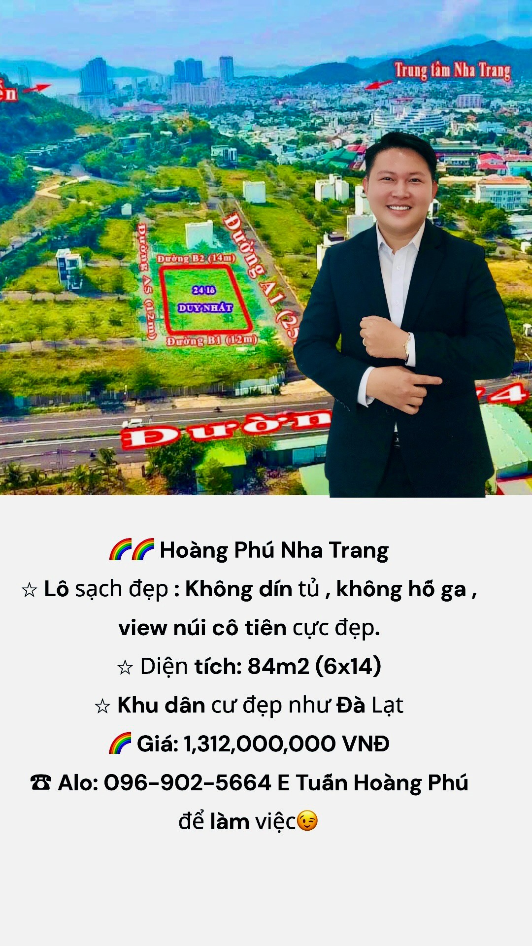 Sản phẩm an cư giá tốt nhất TP Nha Trang còn sót lại mang tên KĐT Hoàng Phú giá chỉ từ 1,3 tỷ/nền 1