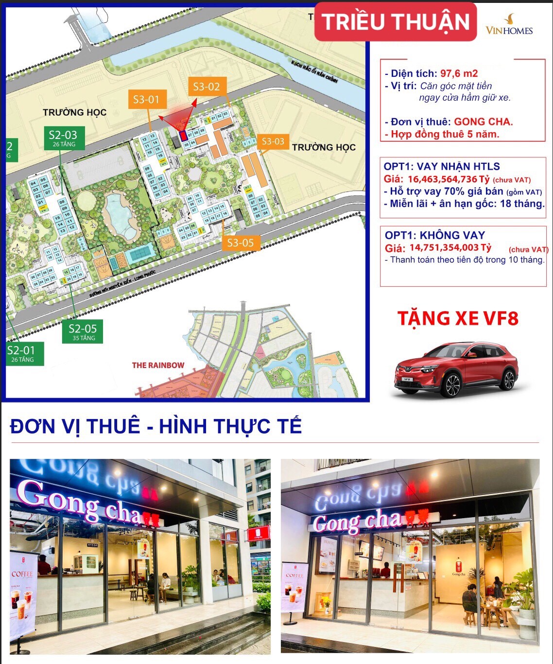 BÁN SHOPHOUSE Căn góc 2 mặt tiền VINHOMES GRAND PARK Giá: 14,255 tỷ CÓ SẴN HỢP ĐỒNG THUÊ 5-10 NĂM 2