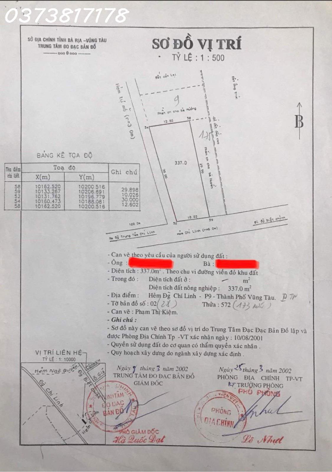 Cần bán lô đất 2 mặt tiền vị trí đẹp đường Lưu Chí hiếu Phường Thắng Nhất Tp Vũng tàu. 4