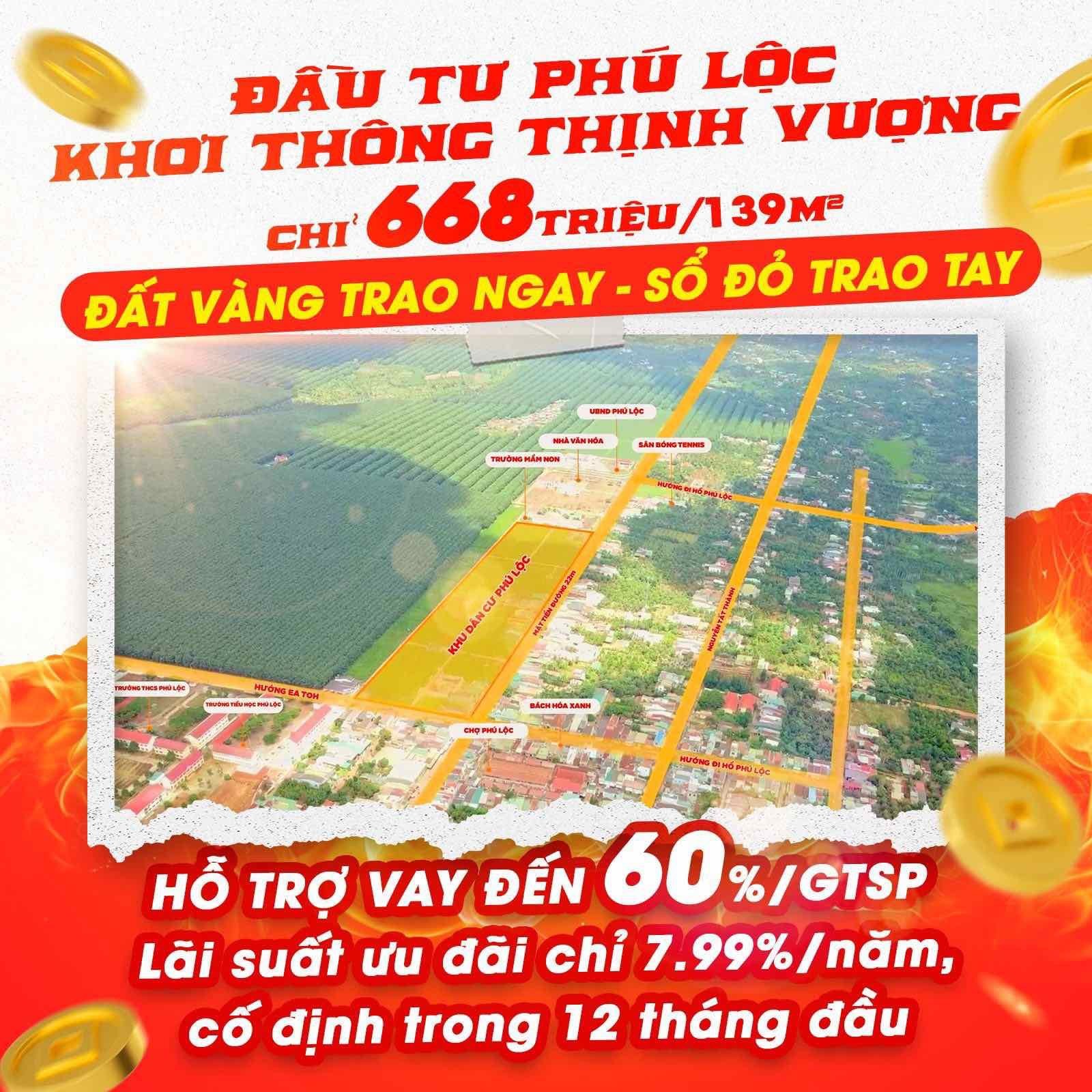 Bán Đất Nền Thổ Cư phù hợp làm Homestay và buôn bán kinh doanh được xây dựng tự do giá 668triệu/132 5