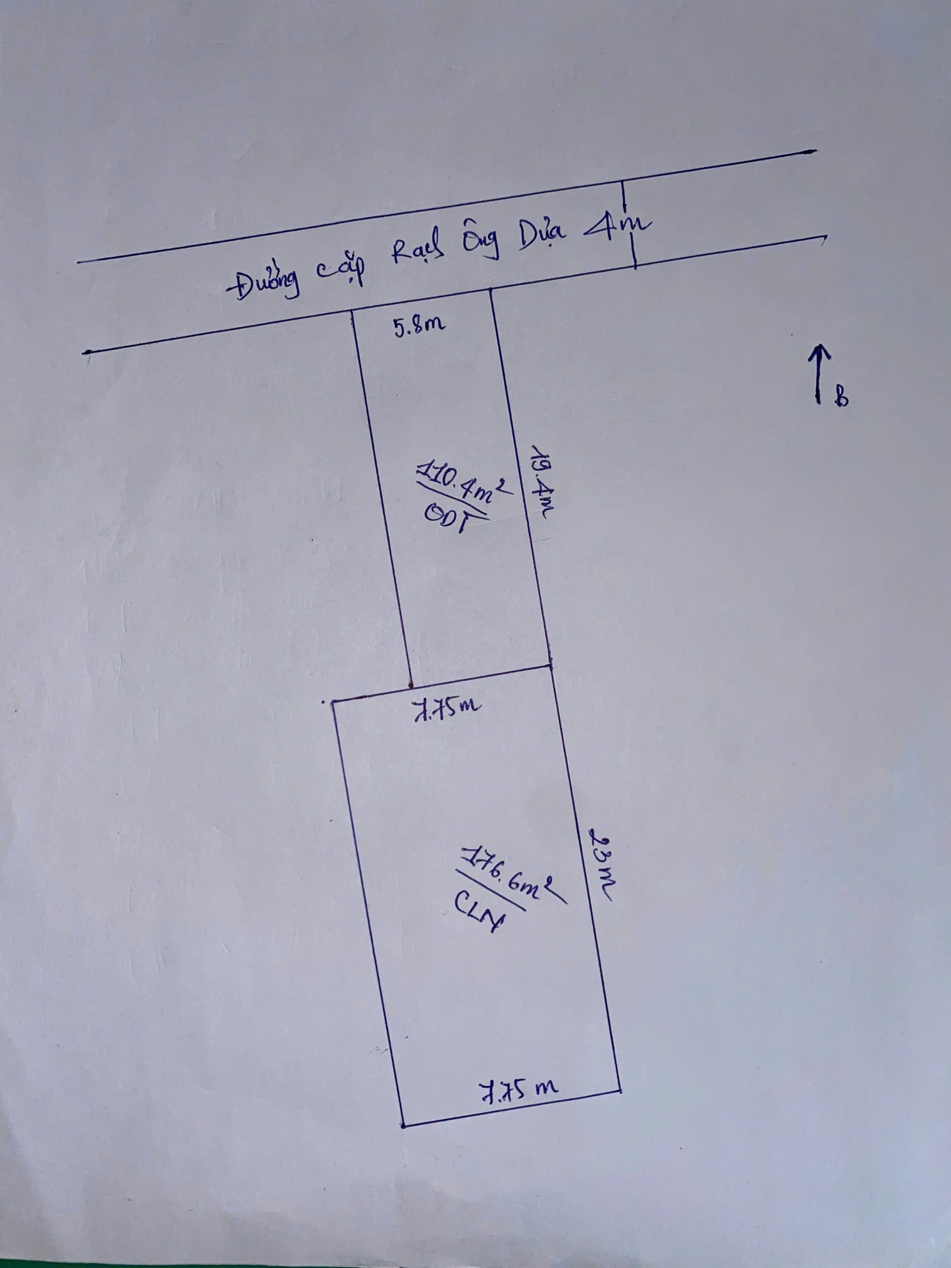 Bán Nền 287m2 Có 110m2 Thổ Cư, Lộ 4m Oto, Rạch Ông Dựa, Bình Thuỷ, TPCT 2