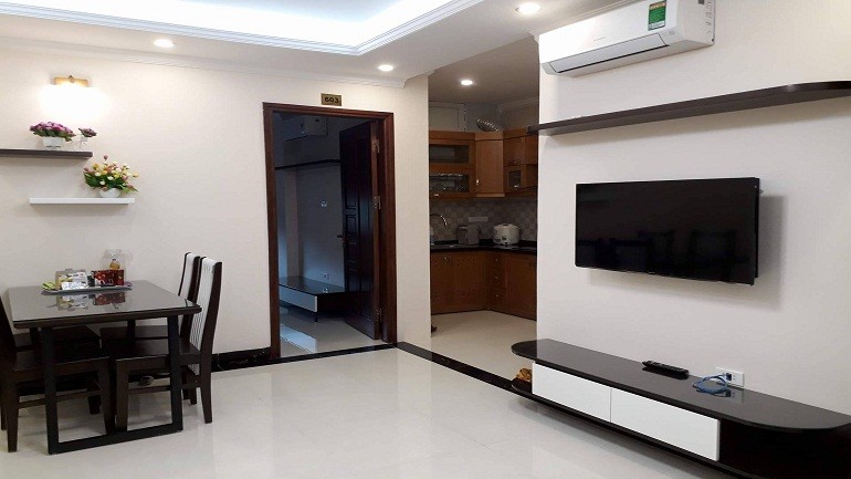 Cho thuê căn hộ dịch vụ tại Trần Phú, Ba Đình, 80m2, 2PN, đầy đủ nội thất hiện đại 3