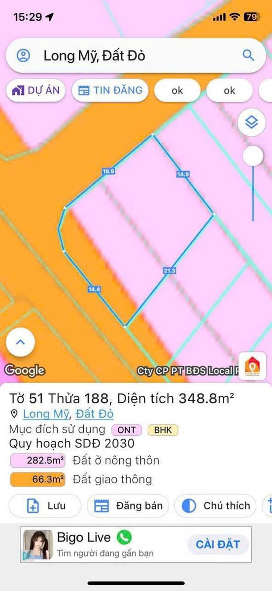 Cần bán Đất Đất Đỏ, Bà Rịa Vũng Tàu, Diện tích 348m², Giá Thương lượng 2