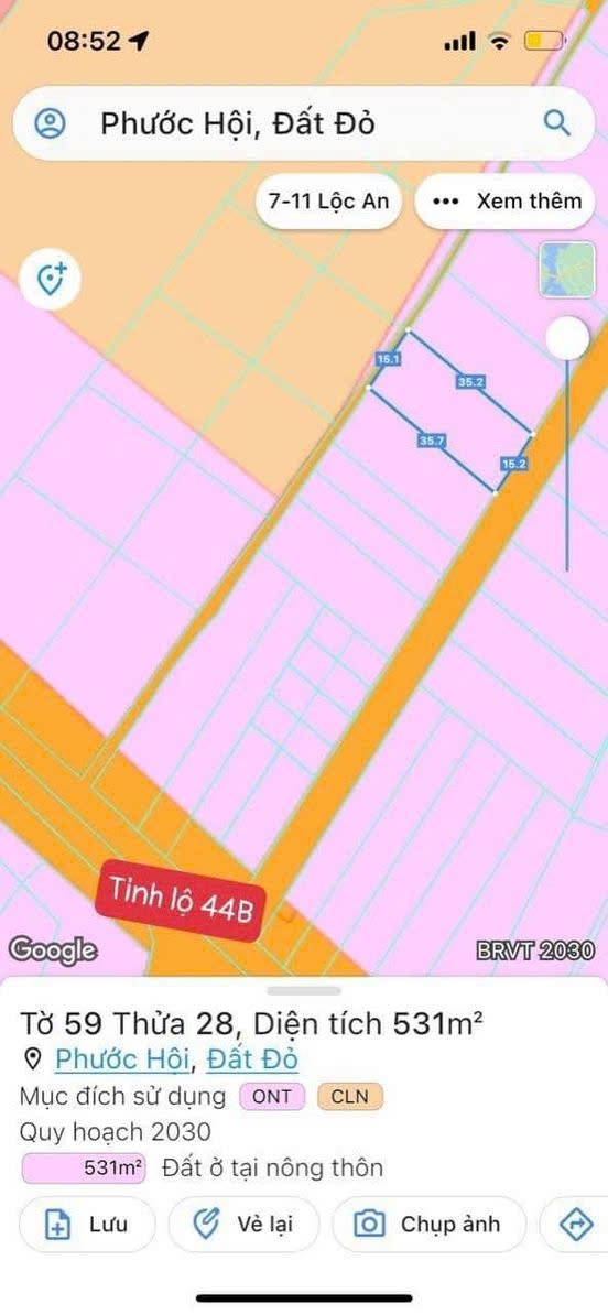 Cần bán Đất Đất Đỏ, Bà Rịa Vũng Tàu, Diện tích 531m², Giá Thương lượng 3