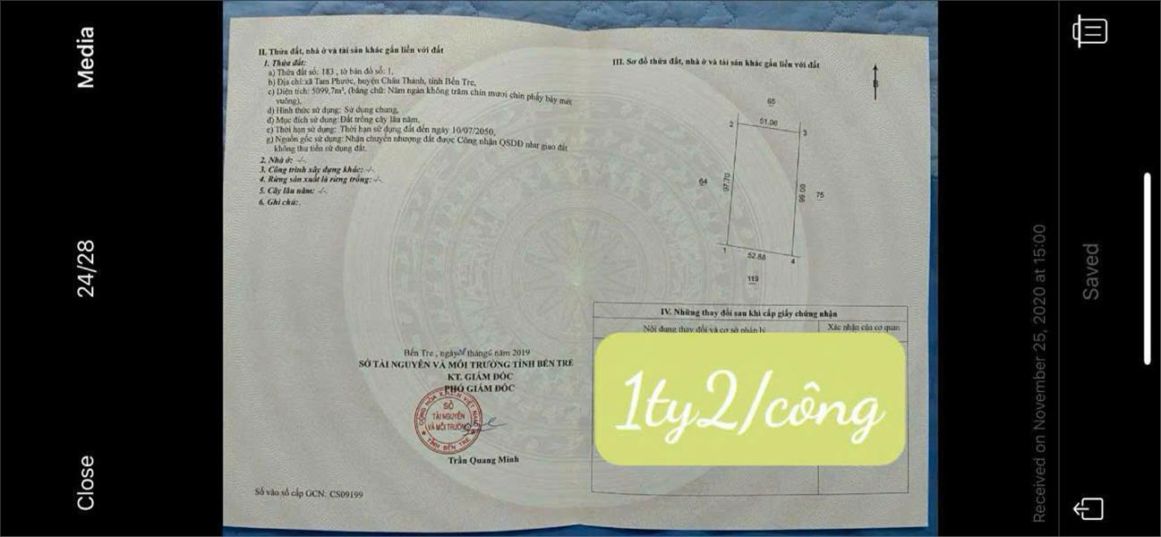 Bán đất nền giá rẻ Tam Phước, Châu Thành – Đất thổ cư, đất nông nghiệp vị trí đẹp, tiềm năng sinh 5