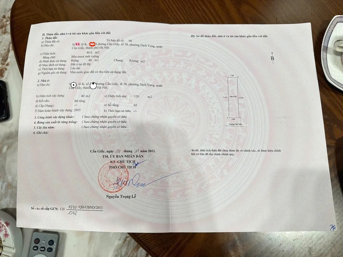 BÁN GẤP MP CẦU GIẤY 40M2 5T 29.5 TỶ. 2 MẶT TIỀN. DÒNG TIỀN 730TR/NĂM. SÁT GA METRO. SĐCC.