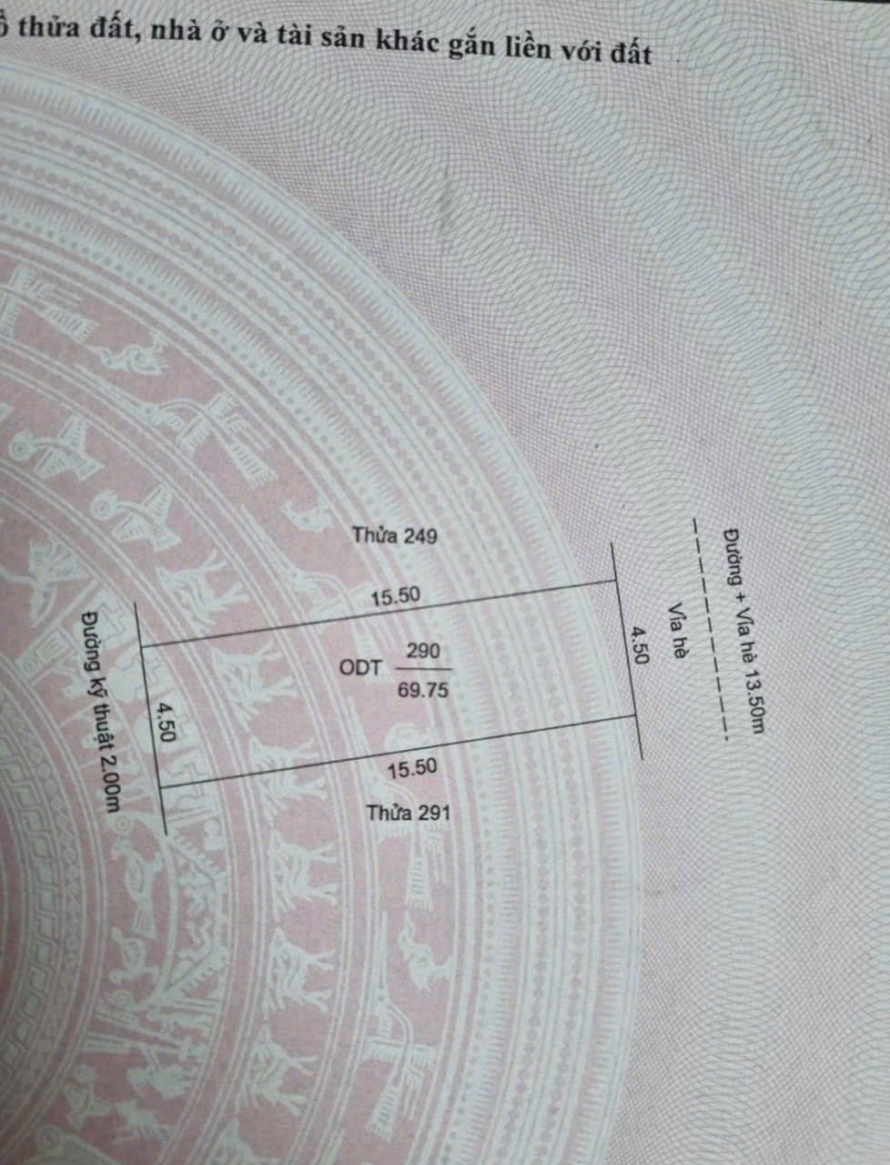 Bán lô đất 69.75m2 mặt đường Trần Huy Liệu, ph Tứ Minh, TP HD, mt 4.5m, hướng đông 2