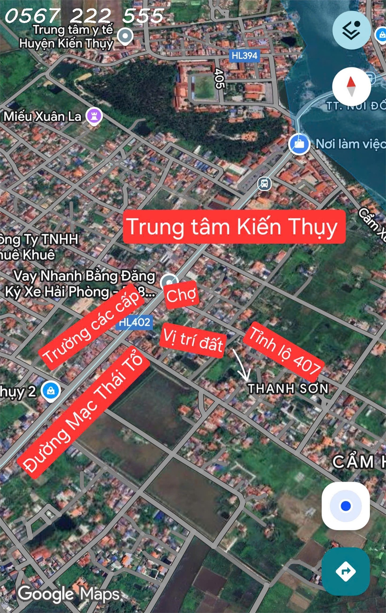 Lô góc hiếm trung tâm Kiến Thụy – đường nhựa 4m, giá chỉ 1,x tỷ  ZALO 0567 222 555 3