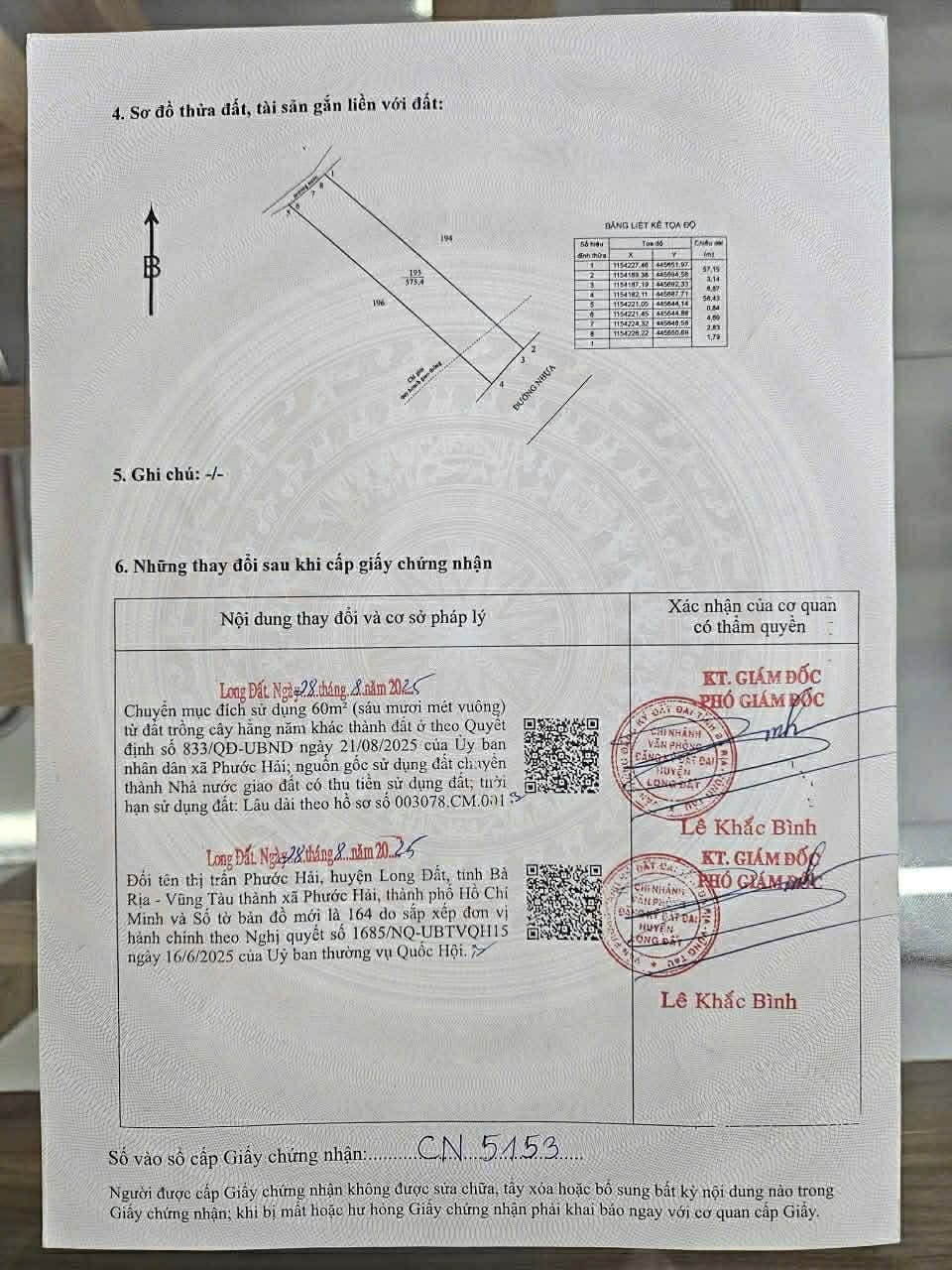 Cần bán Đất đường Tỉnh lộ 44, Thị trấn Phước Hải, Diện tích 575m², Giá 1.5 Tỷ 2