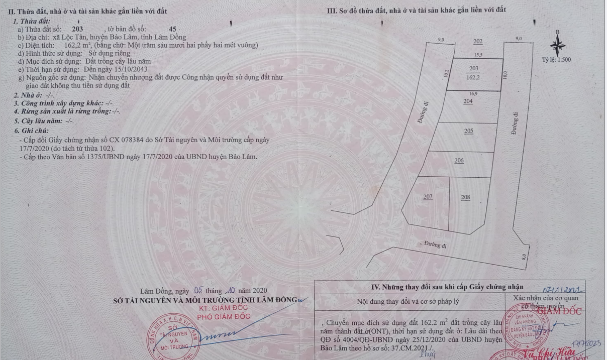 Cần bán Đất đường Lý Thái Tổ, Xã Lộc Tân, Diện tích 1622m², Giá 9.3 Triệu/m² 5