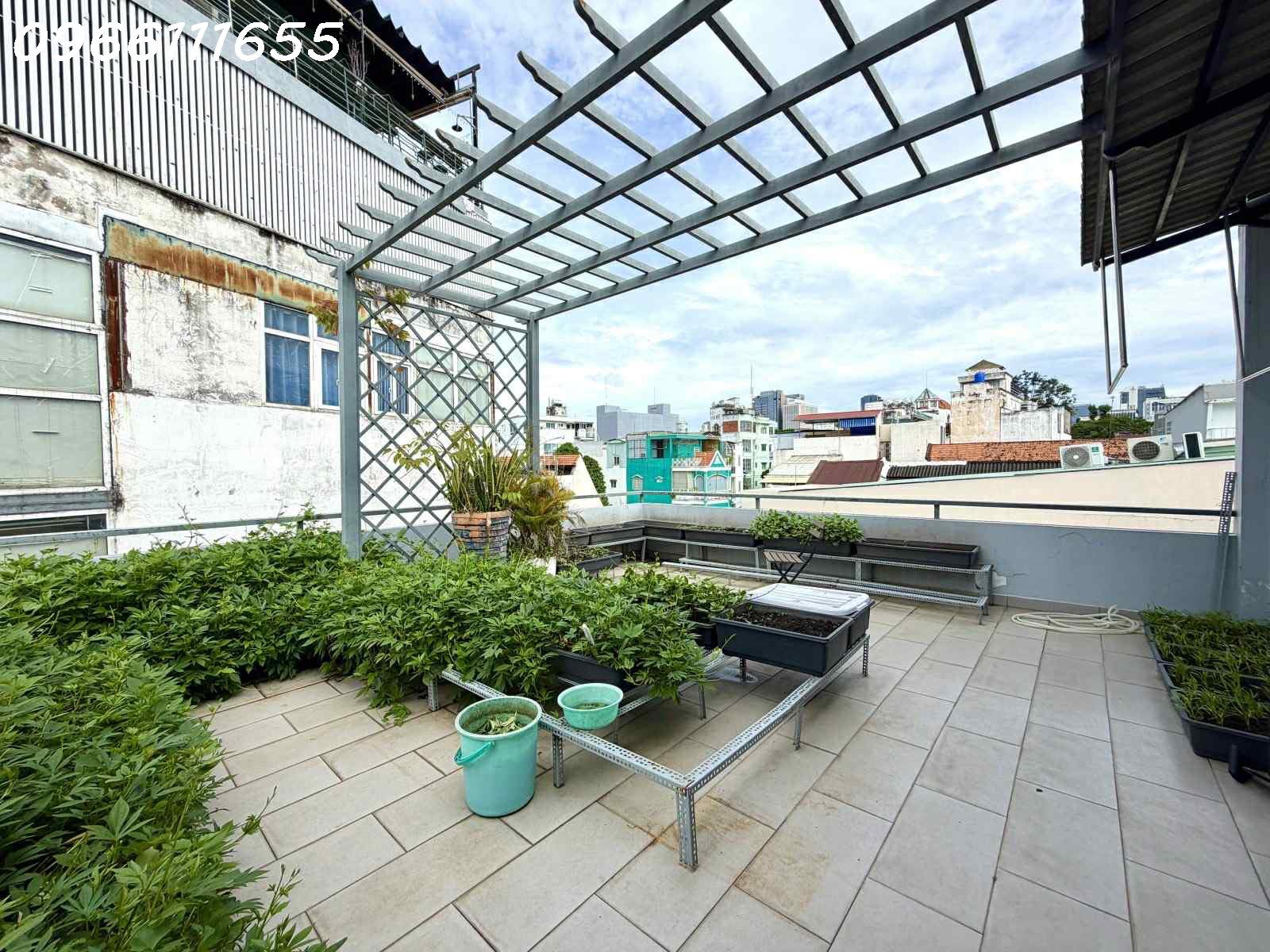 BÁN NHÀ VÕ THỊ SÁU- P.TÂN ĐỊNH- 113M2 (6.4x18) A4 - TRỆT, 3 LẦU, SÂN THƯỢNG - THÔNG ĐINH CÔNG 5