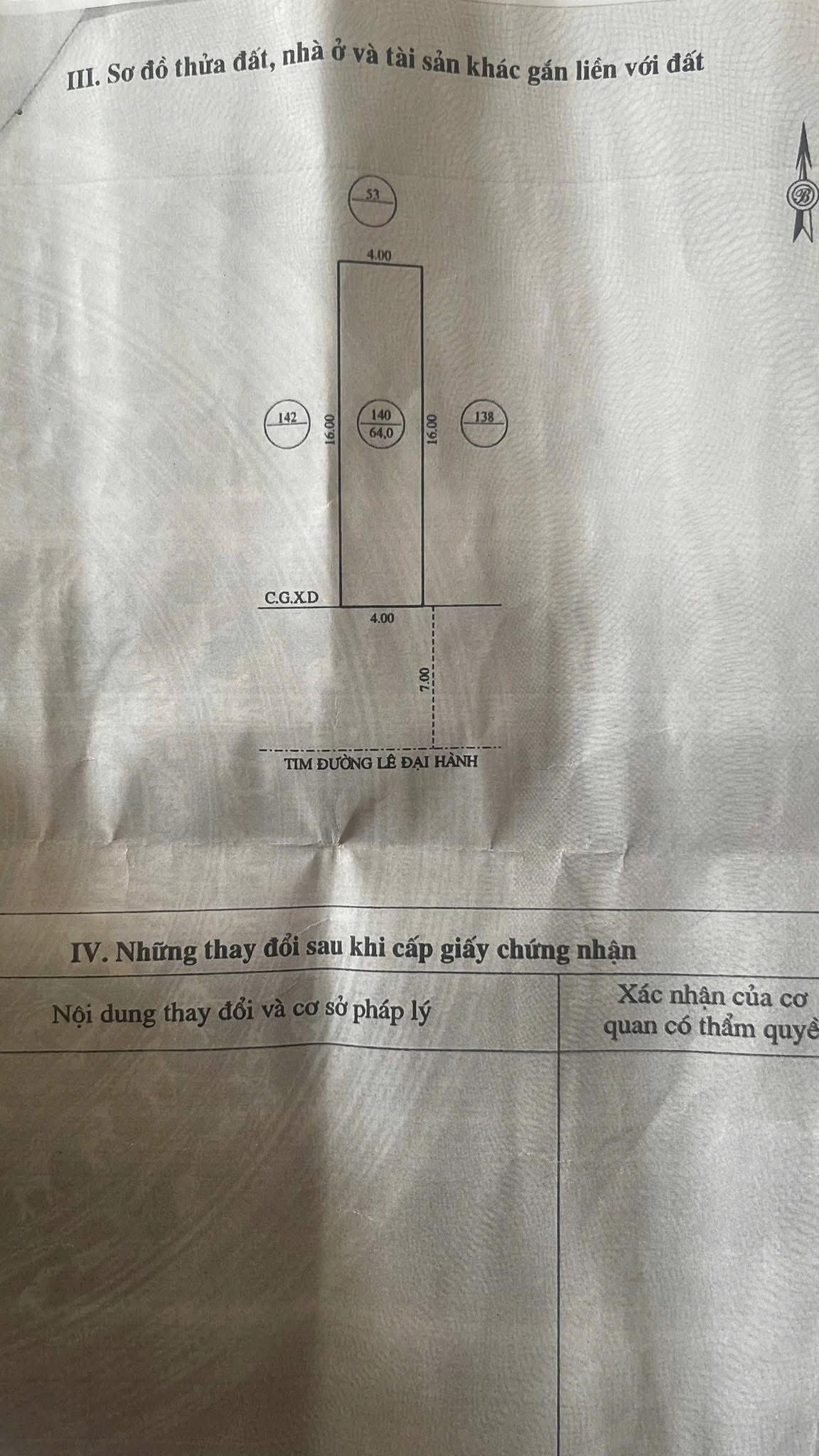 Cần bán Nhà mặt tiền đường Lê Đại Hành, Phường Đống Đa, Diện tích 66m², Giá 3.99 Tỷ