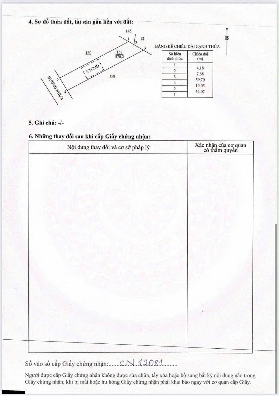 Cần bán Đất đường Tỉnh lộ 44, Thị trấn Phước Hải, Diện tích 570m², Giá 1.3 Tỷ