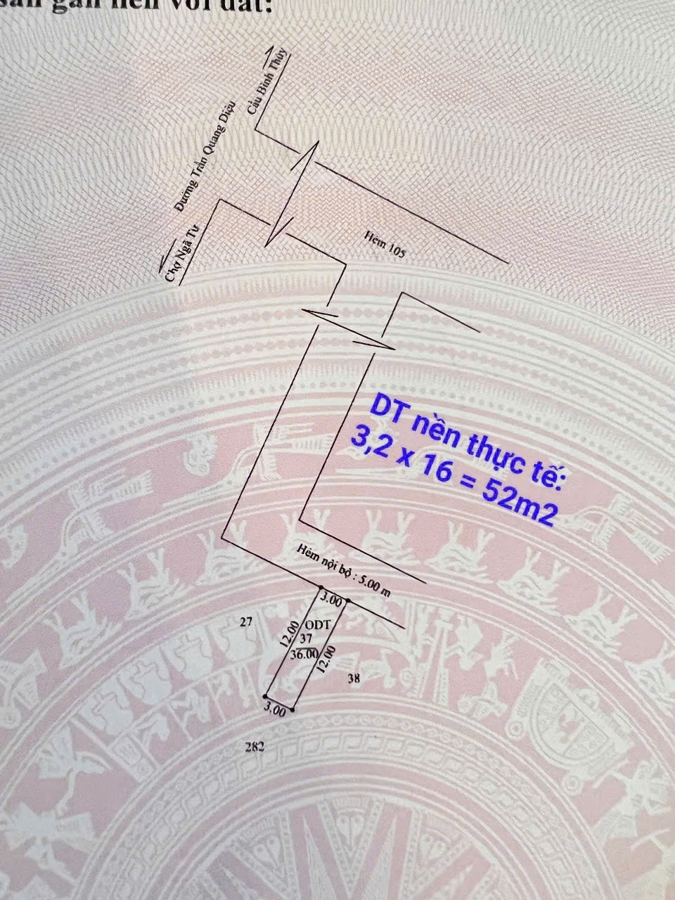 52. NỀN THỔ CƯ - 2 MẶT TIỀN - VỊ TRÍ ĐẸP - LỘ 5M 5