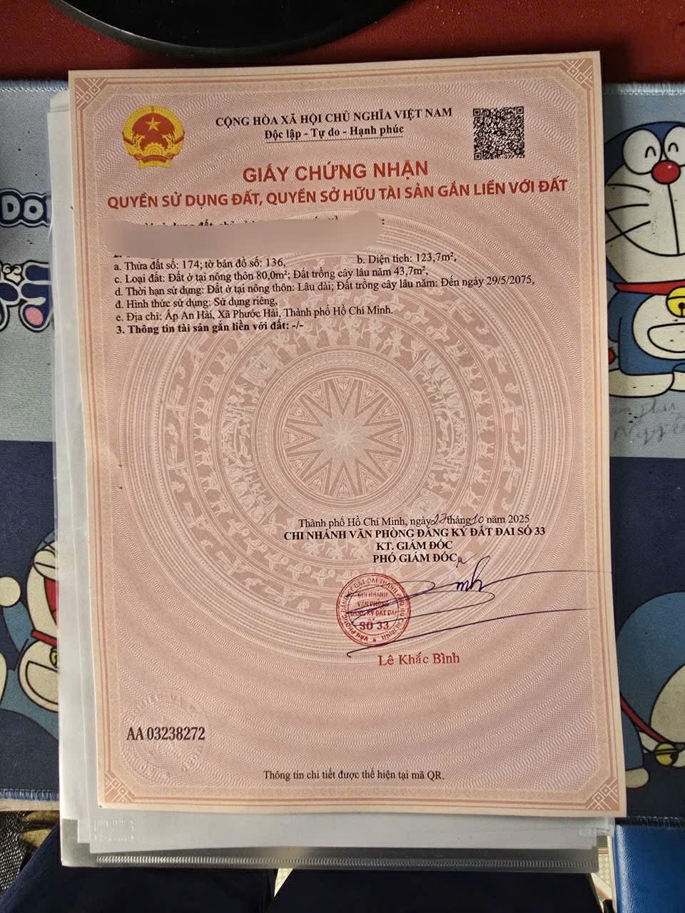 Cần bán Đất đường Võ Văn Kiệt, Xã Phước Hội, Diện tích 247m², Giá 1.5 Tỷ 5