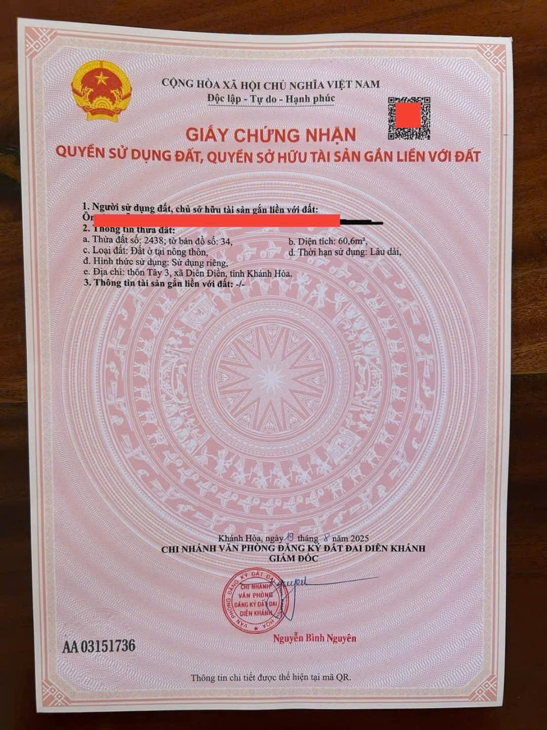 Bán đất Diên Sơn giá rẻ full thổ cư gần Đồng Khởi - giáp thị trấn Diên Khánh 5