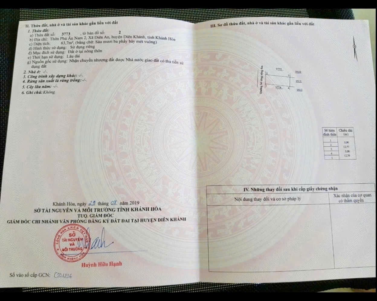 Bán đất Diên An full thổ giá rẻ giáp ranh KĐT Phú Ân Nam 2 - đường Chợ Chiều 4