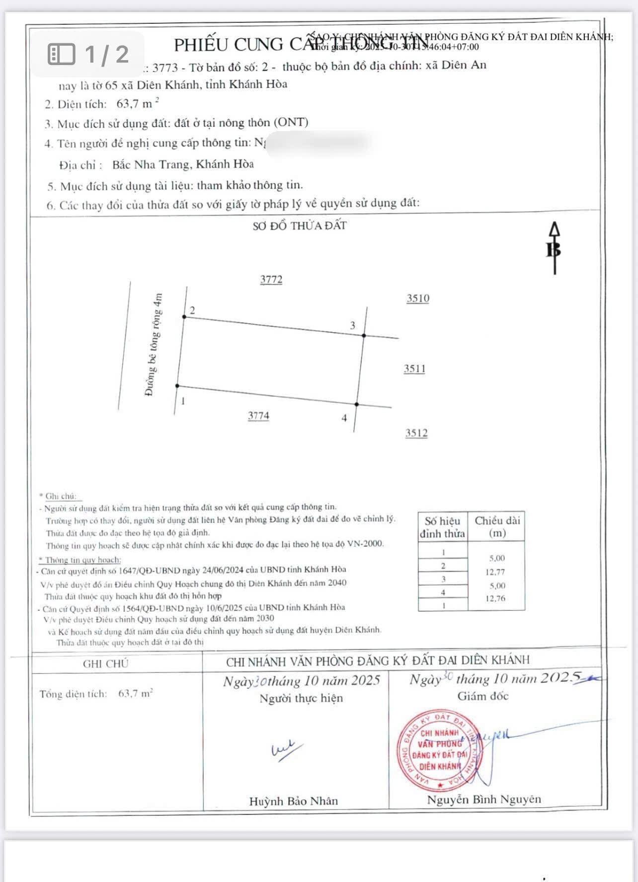 Bán đất Diên An full thổ giá rẻ giáp ranh KĐT Phú Ân Nam 2 - đường Chợ Chiều 5