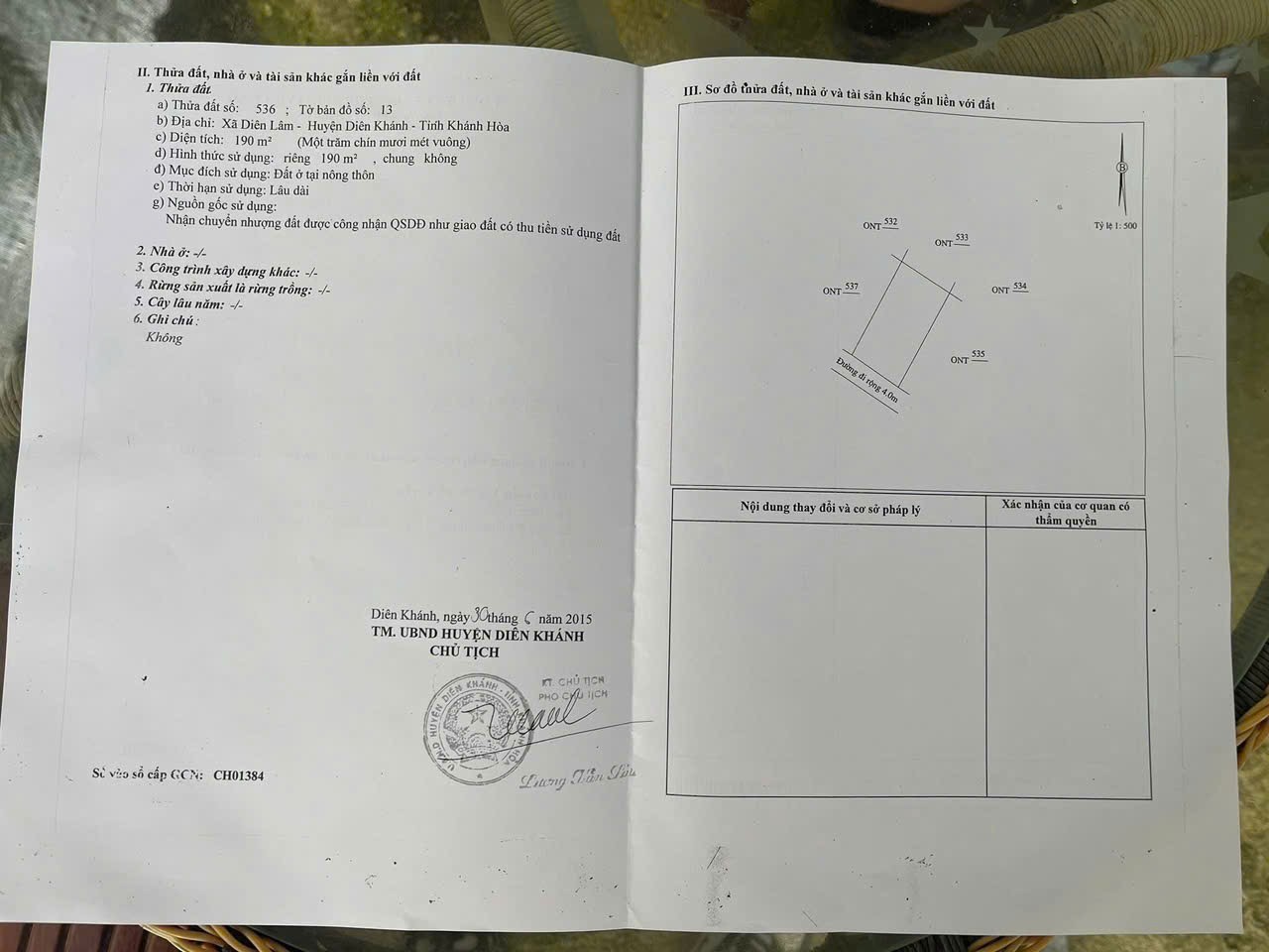 Bán đất Diên Lâm full thổ khu nhà nước phân lô sát bên Hương Lộ 39 - giáp Diên Phước 10