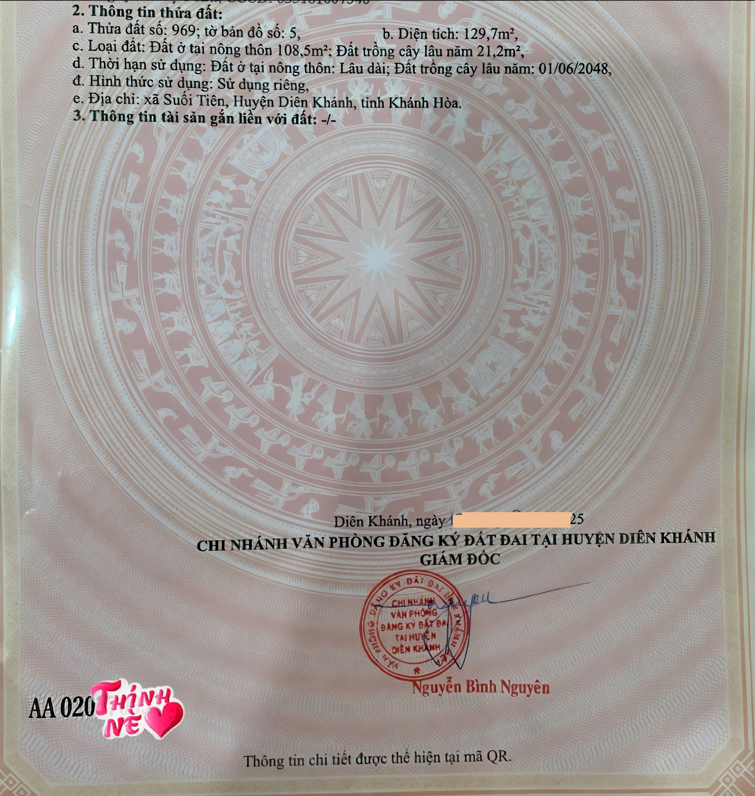 Bán đất Suối Tiên mặt tiền đường nhựa liên thôn kết nối Hương Lộ 39 thông ra chợ Tân Xương 11