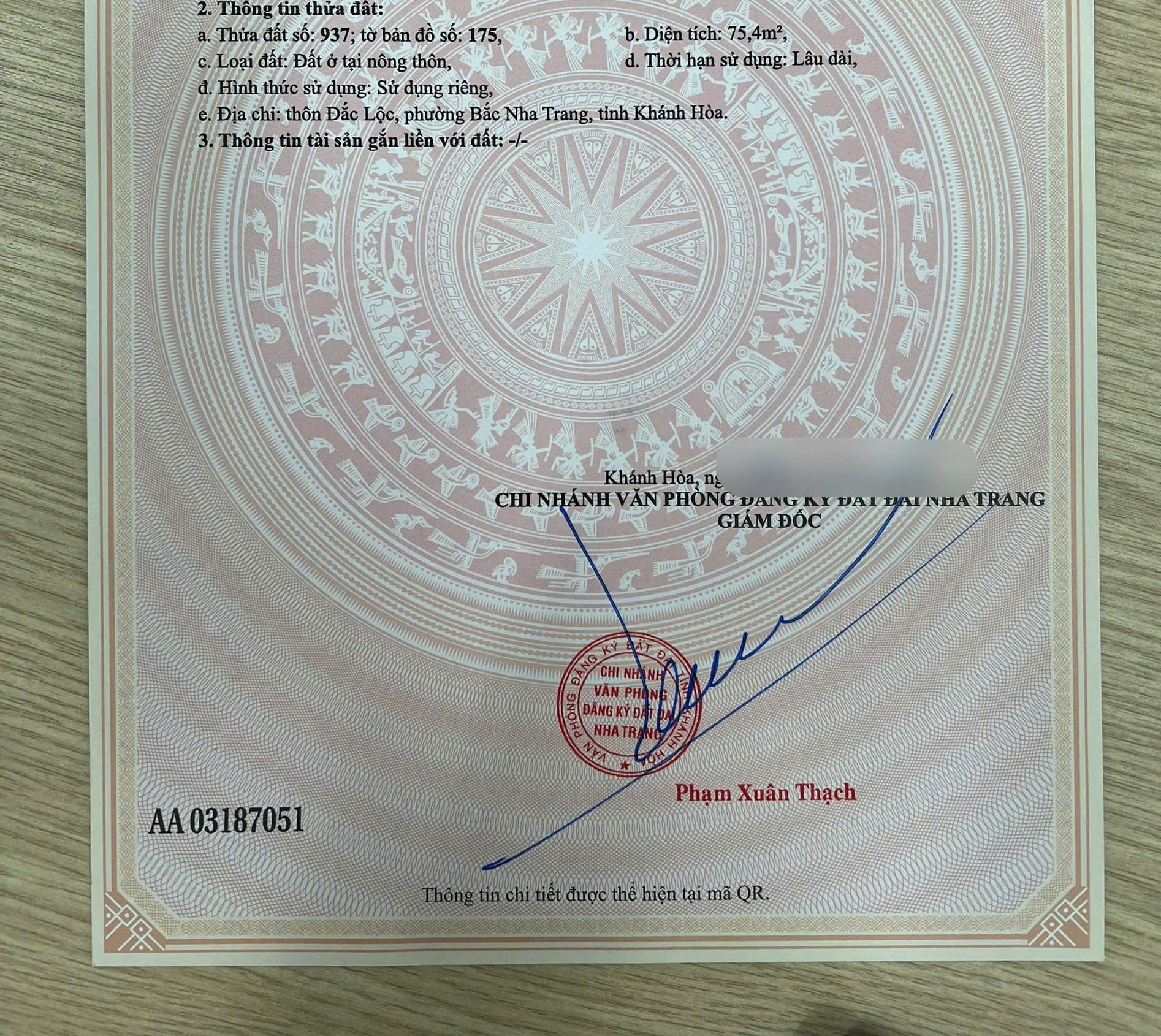 Bán đất Vĩnh Phương giá rẻ thôn Đắc Lộc hẻm đường Đất Phú - đường thông 5