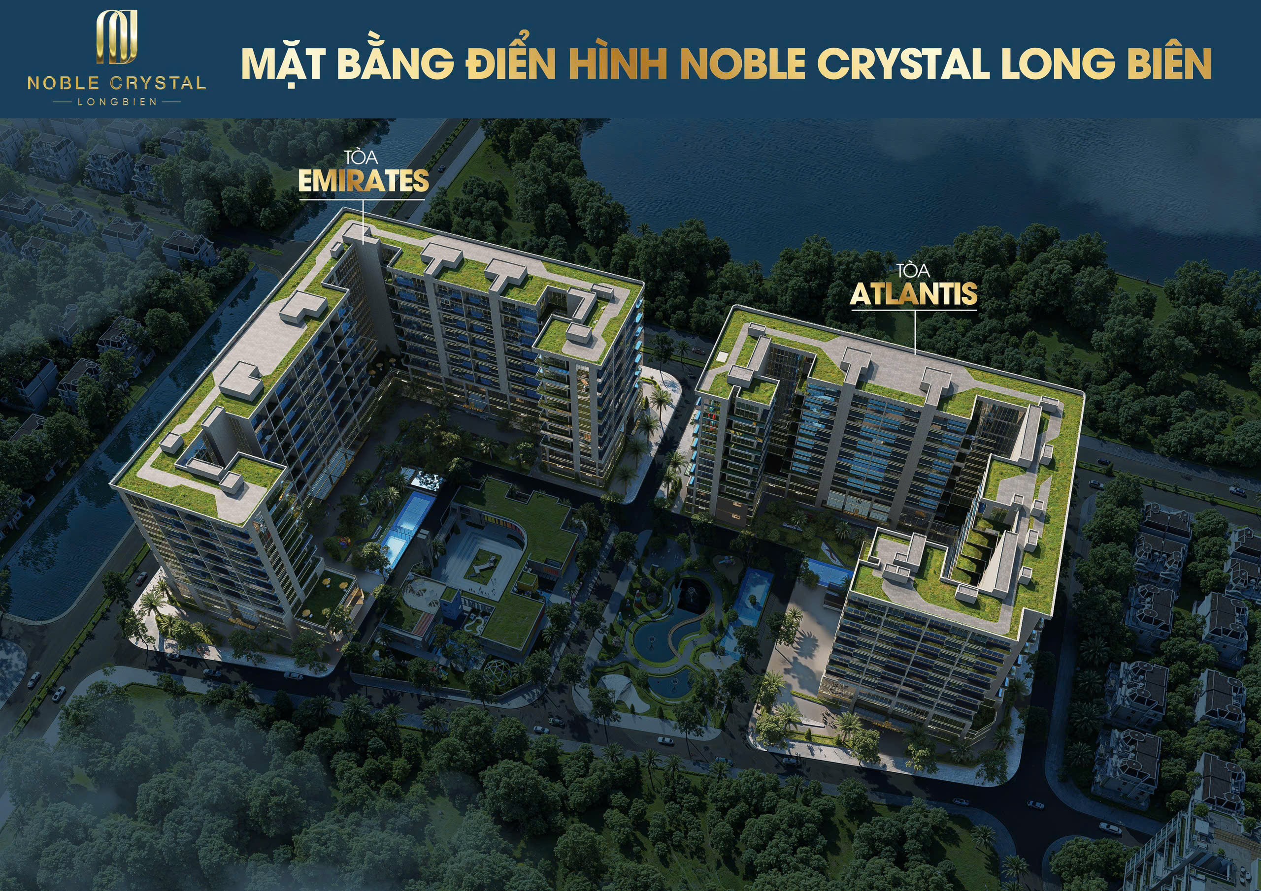 Mở bán biệt thự trên không NOBLE CRYSTAL Long Biên ngay gần Vinhomes Riverside 6