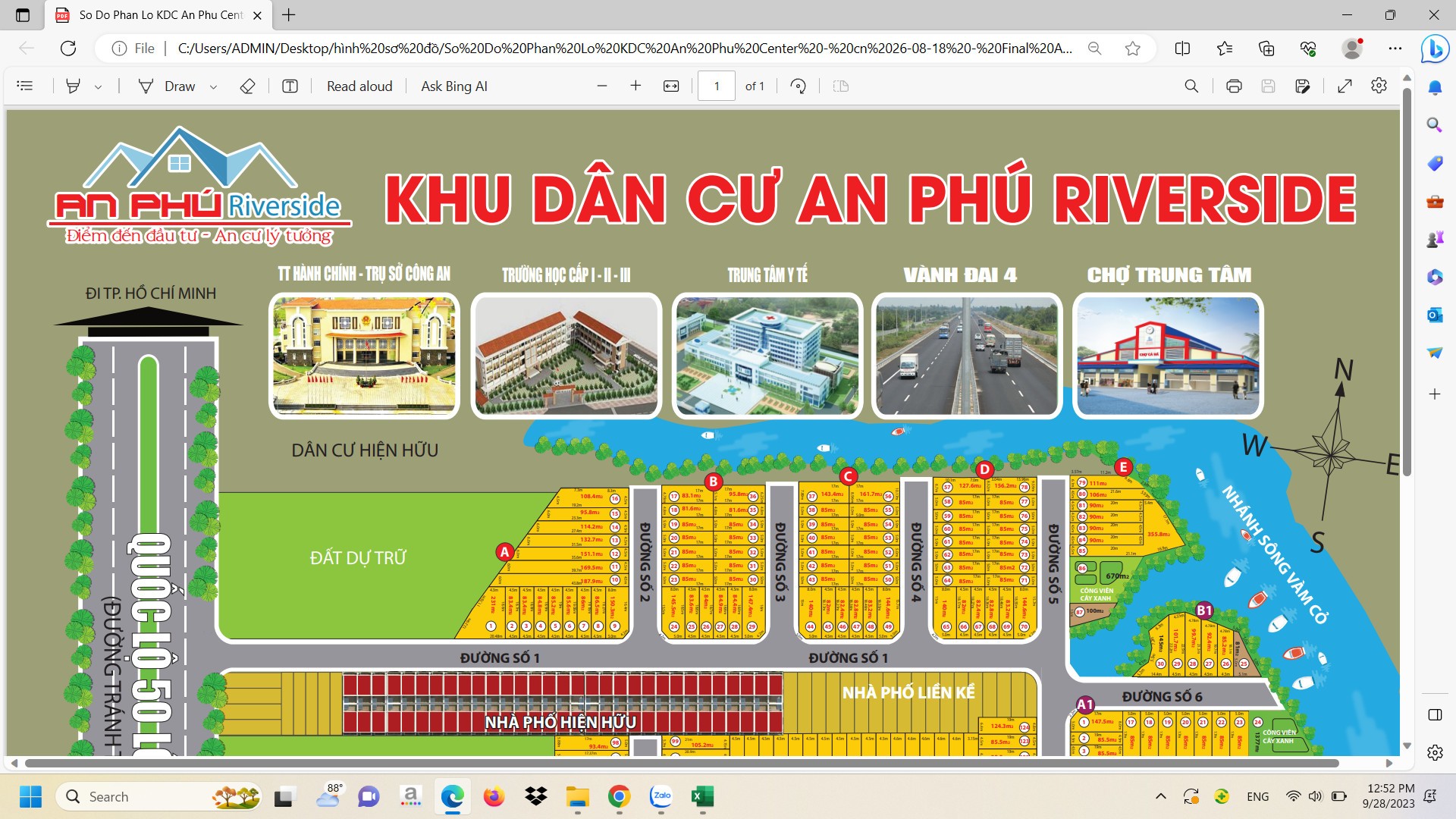 Trục chính đs 1 kdc An Phú Center 85m2 giá đầu tư 980tr 4