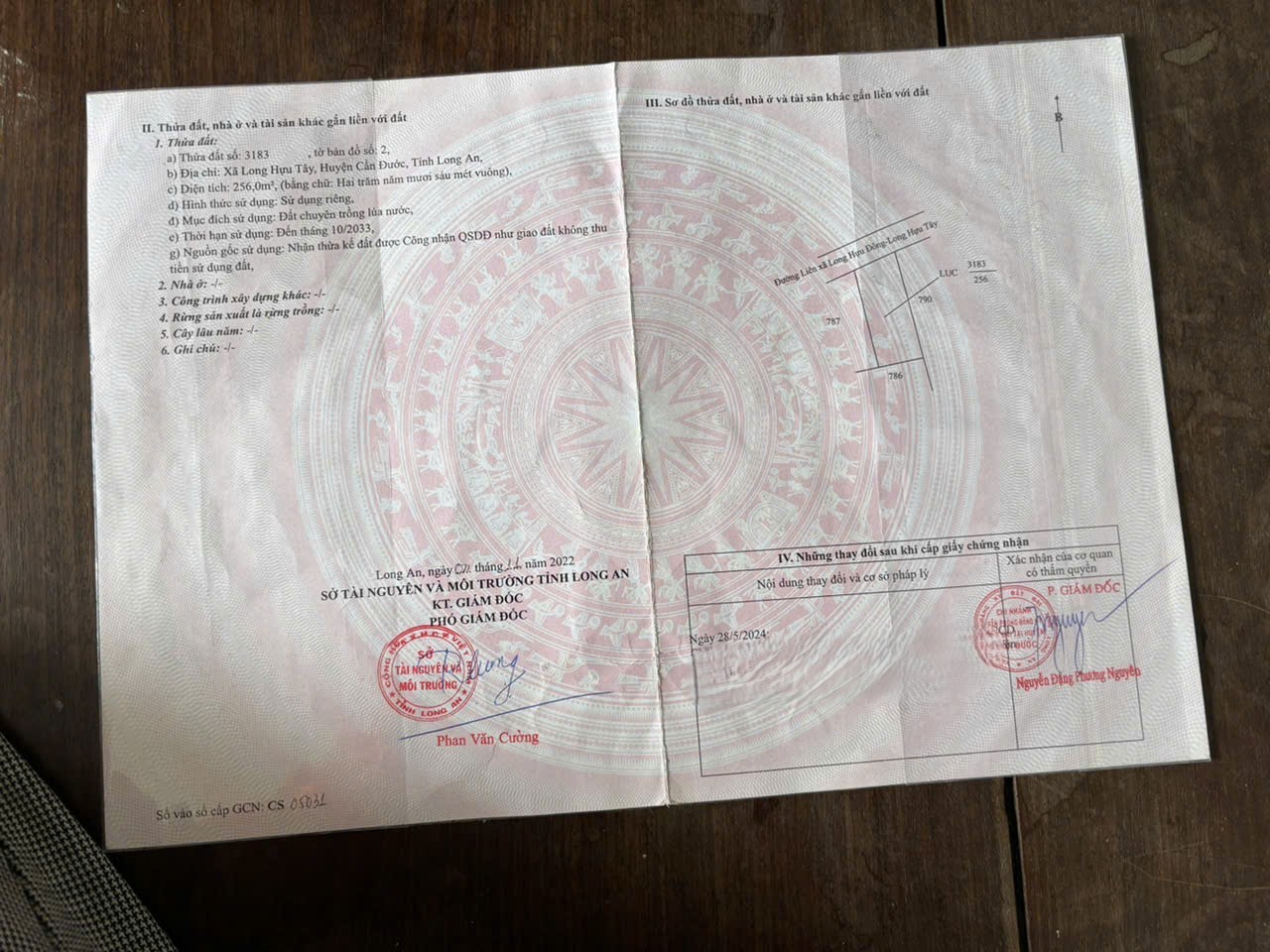 Mua đất tặng nhà cấp 4 mt đường nhựa 8m xã Long Hựu 256m2 giá rẻ 950tr 5
