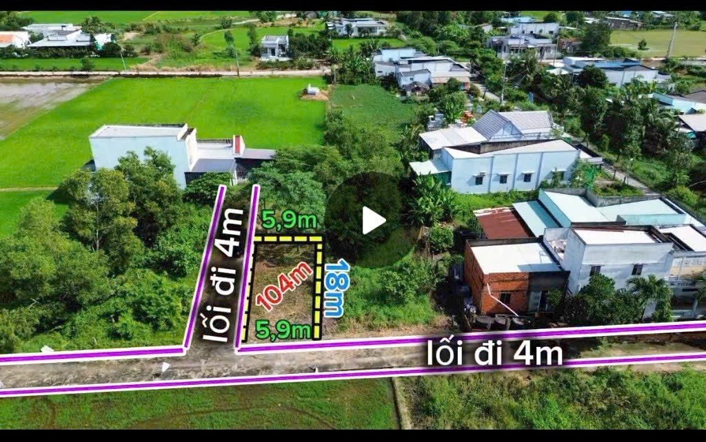 Đất nền thổ cư 104m2 mt xe hơi xã Tân Lân ngon bổ rẻ 550tr