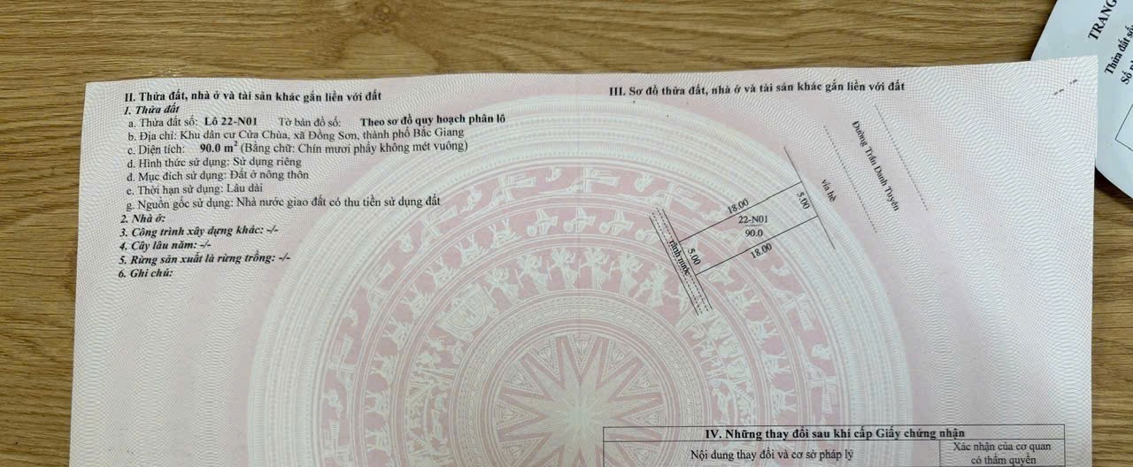 Đất nền Đồng Sơn chỉ 3 tỷ/90m2 3