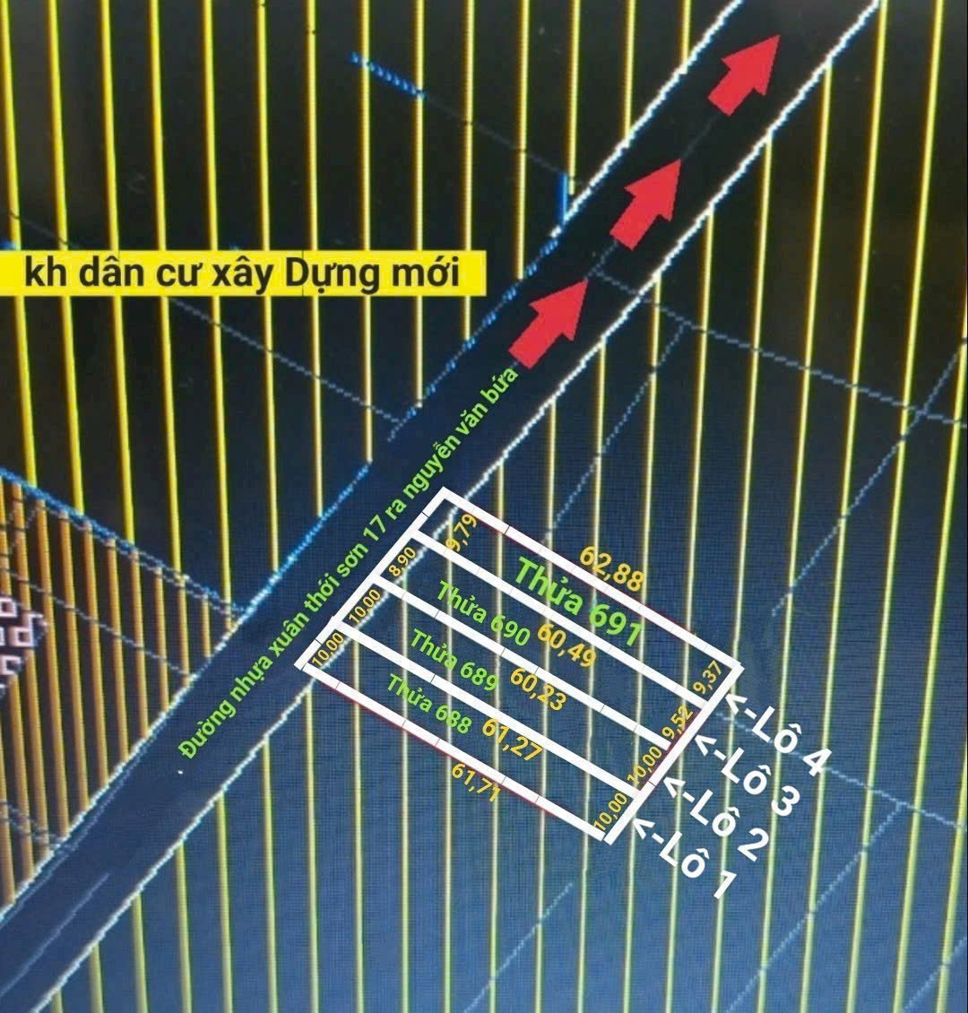 CCG BÁN 4 LÔ ĐẤT LÚA MẶT TIỀN NHỰA – ĐƯỜNG XUÂN THỚI SƠN 17, HÓC MÔN 3