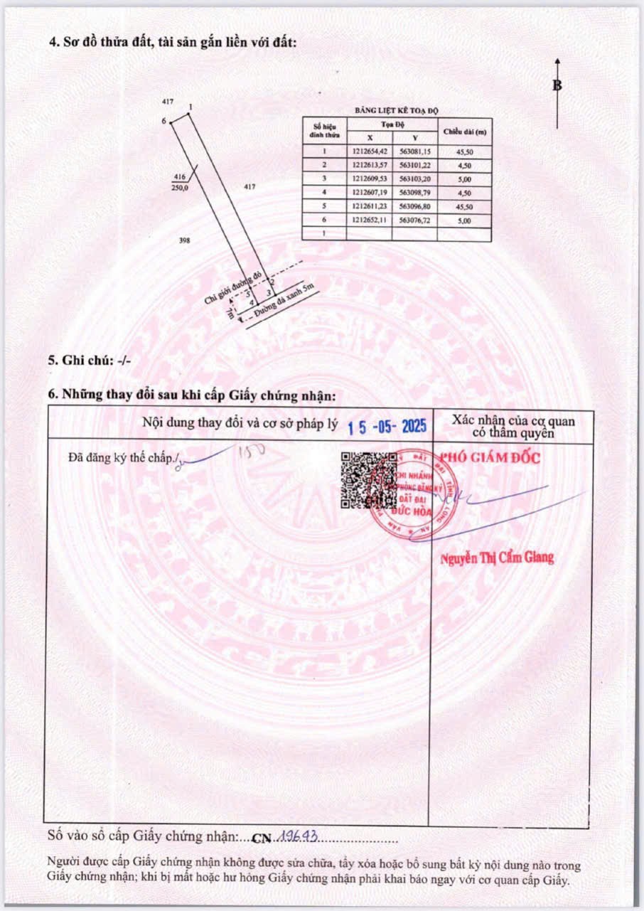Bán lô đất thô cư xã An Ninh Đông tổng dt 950m2 full thổ , đường đá xanh 4m giá 2,3 tỷ 4