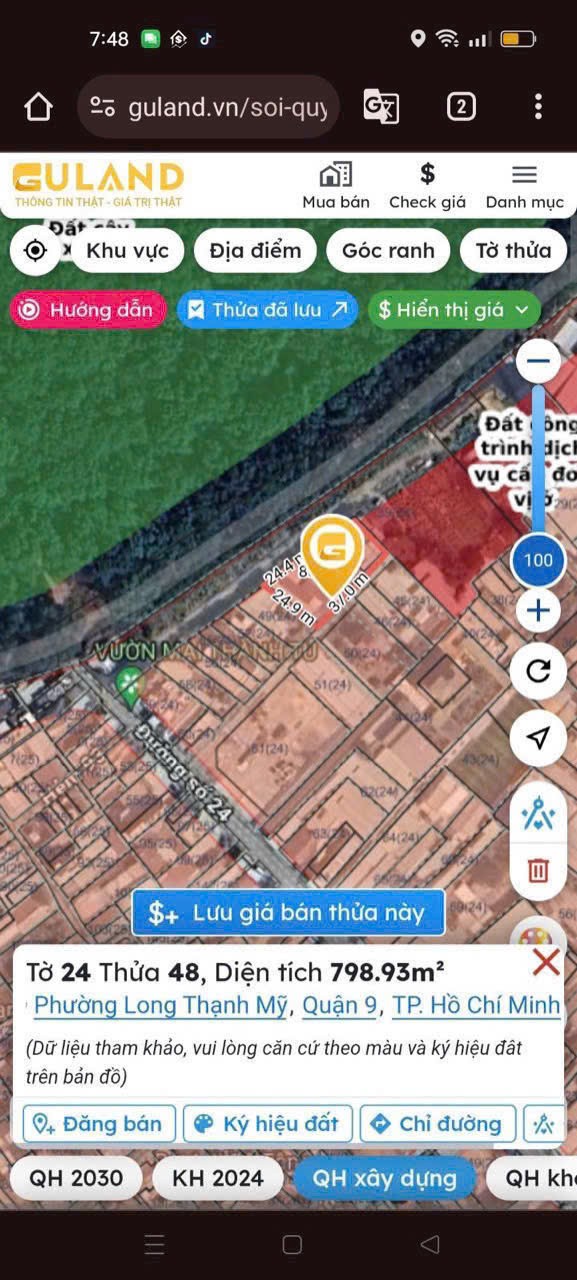 Cần bán Đất Phường Long Thạnh Mỹ, Quận 9, Diện tích 210m², Giá 7.5 Tỷ