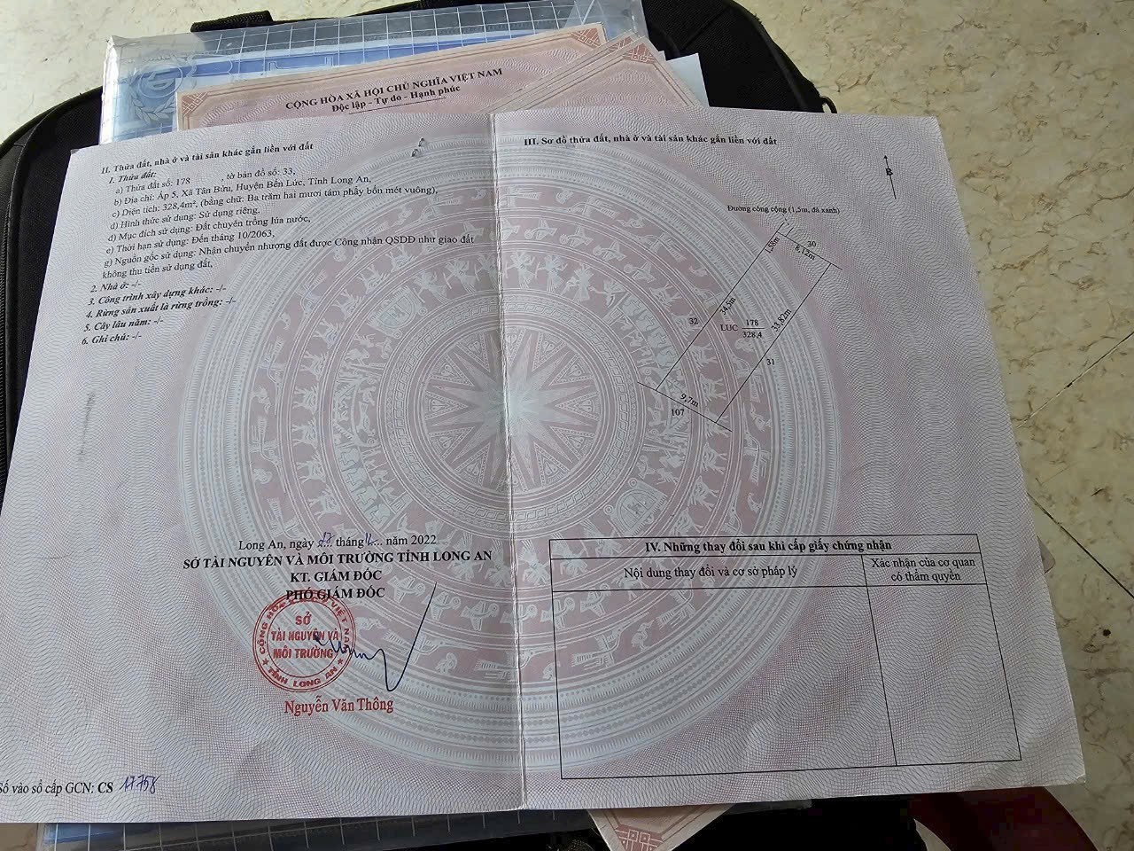 Bán nhà cấp 4 ,tổng dt 328m2 ( đất lúa ) xã Tân Bửu, Bến Lức  giá 1,2 tỷ 4