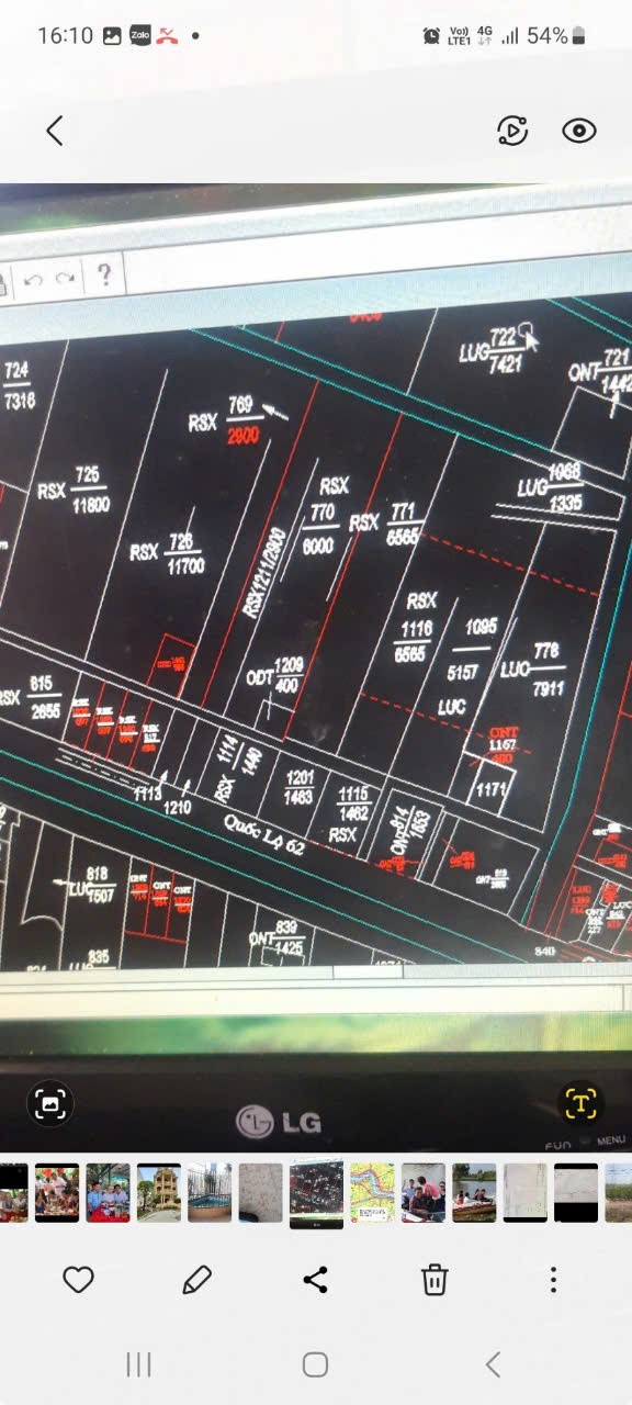 Bán đất mt quốc lộ 62 , huyện Thạnh Hóa tổng dt 5,8 ha (2,5 ha skc, 4000m2 thổ) giá 140 tỷ 2