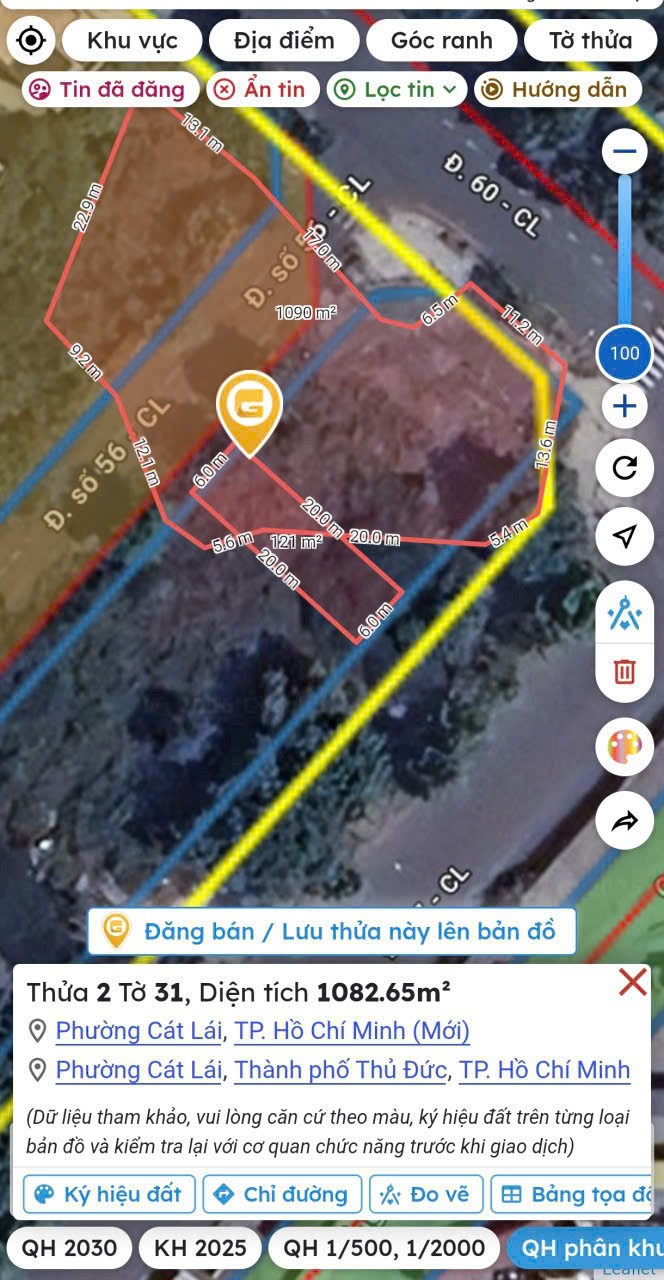 Cần bán Đất Phường Cát Lái, Quận 2, Diện tích 120m², Giá 120 Triệu/m²