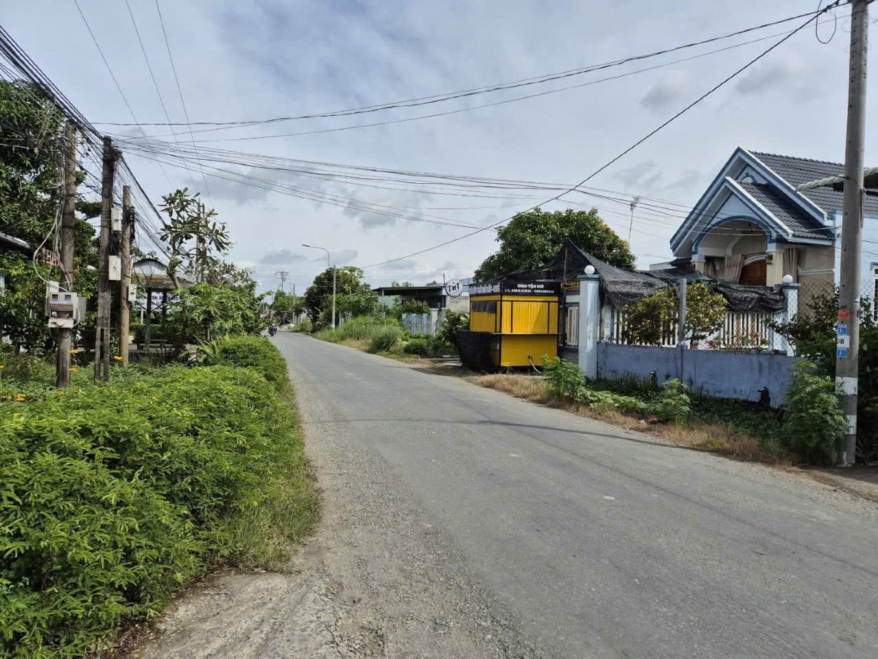 Bán đất tặng nhà cấp 4 xã LOng Hựu 165m2 lô góc 2 mt đường giá báo rẻ 600tr